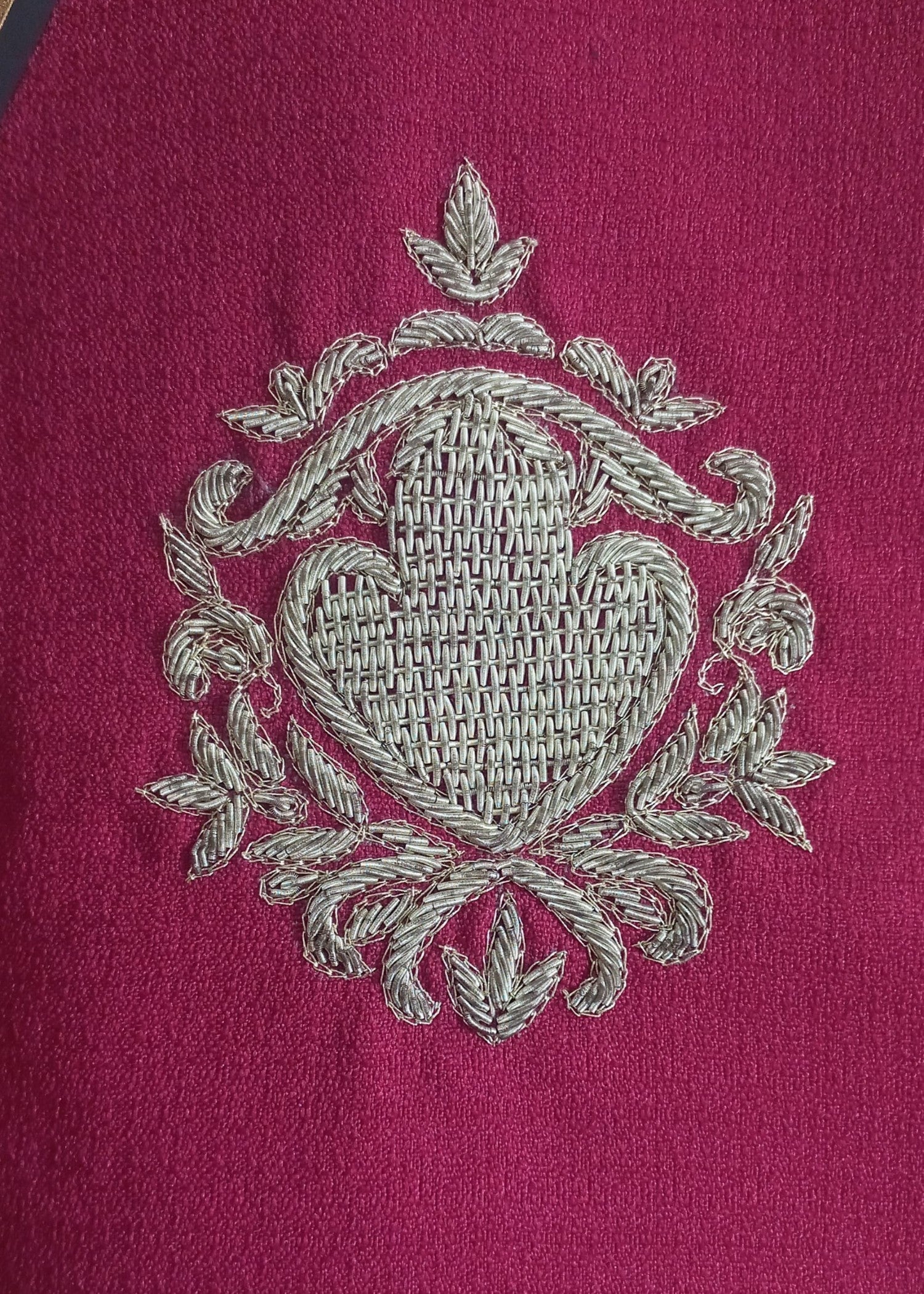 silk Waistcoat in Cherry red