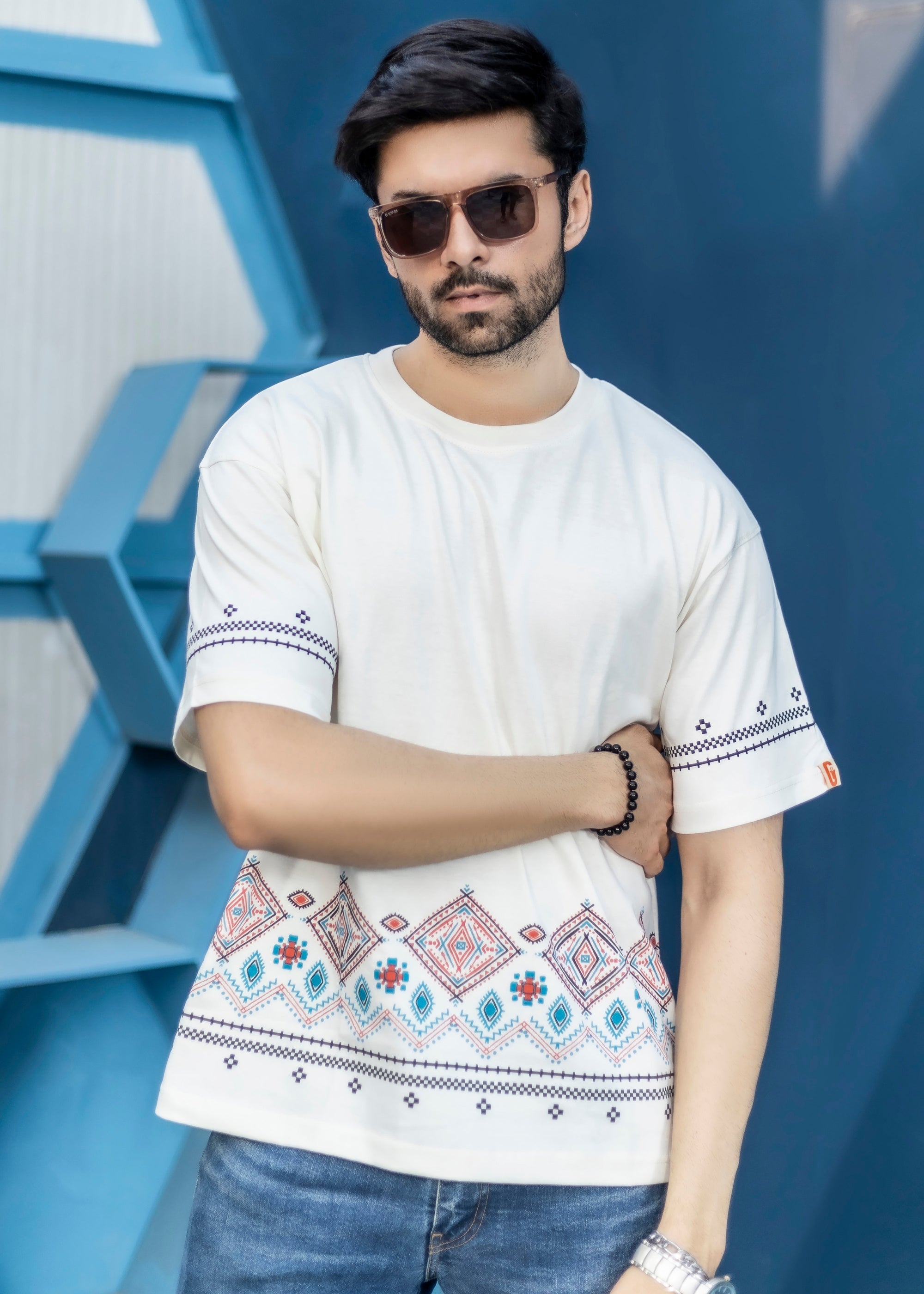 cotton T Shirt in Off-white