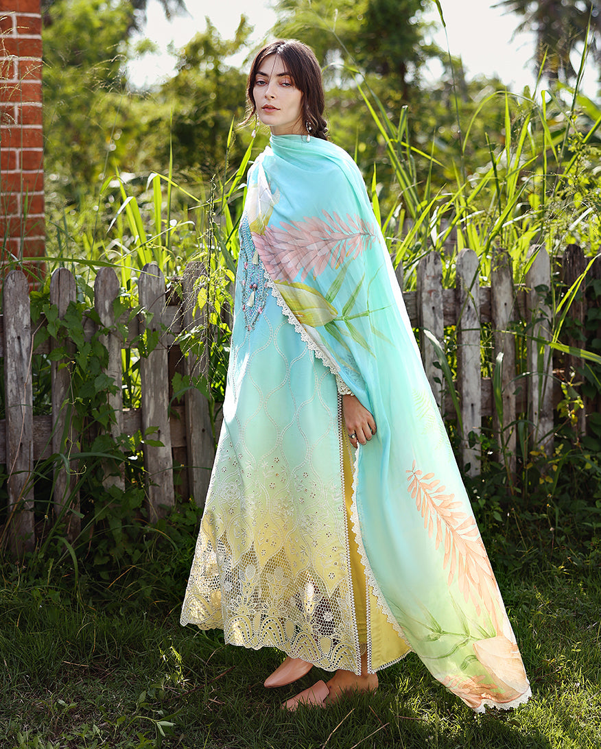 Solace Ombre Chikankari Lawn – Ethereal Pause