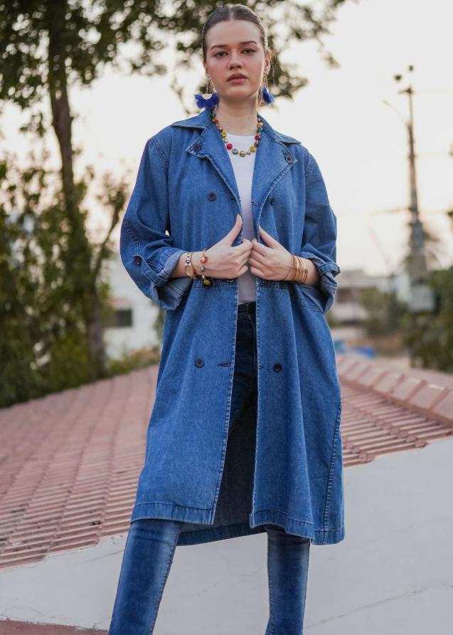 denim Coat in Blue