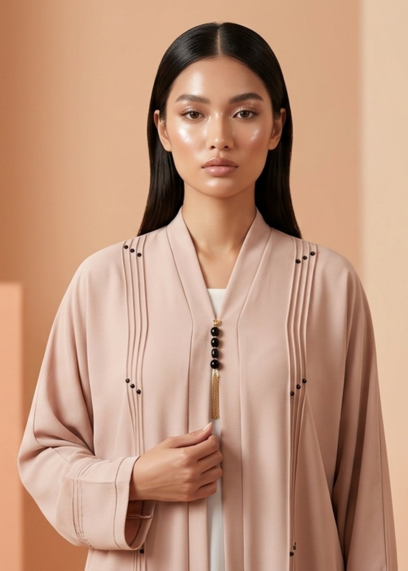nidha Abaya in Rose pink