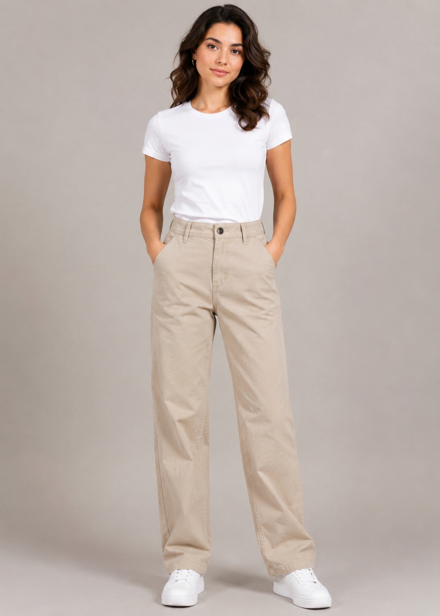 cotton Jeans in Antique white