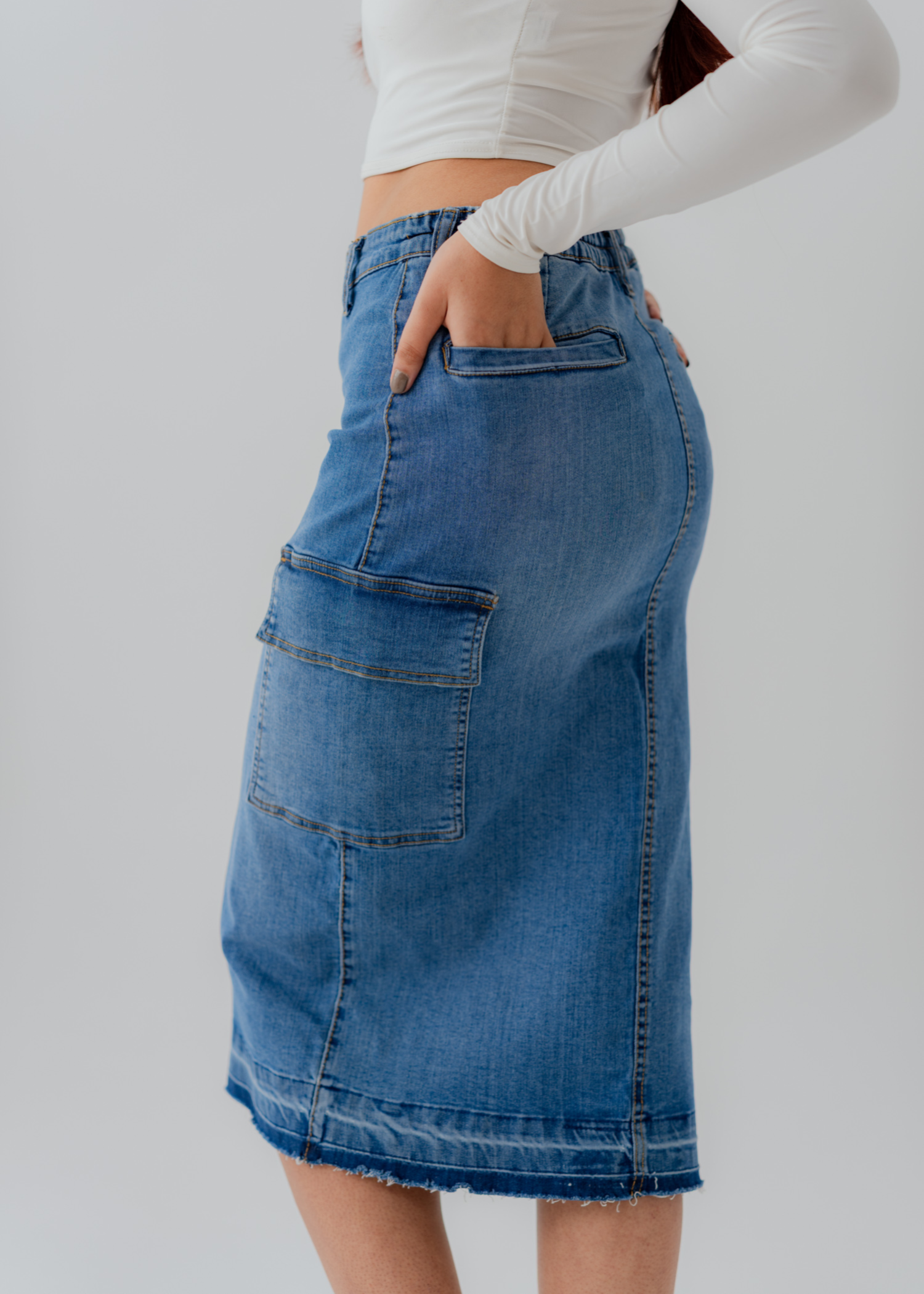 denim Skirt in Blue