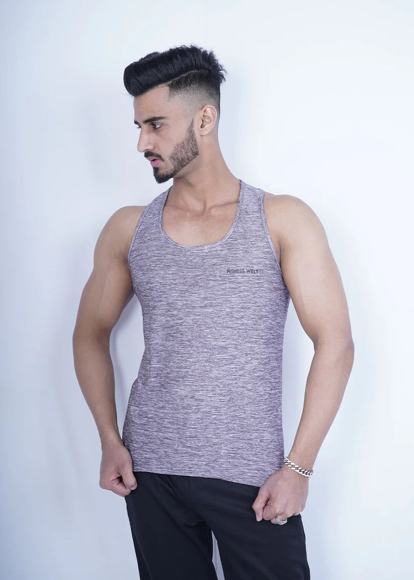 polyester Tank Top in Slate grey