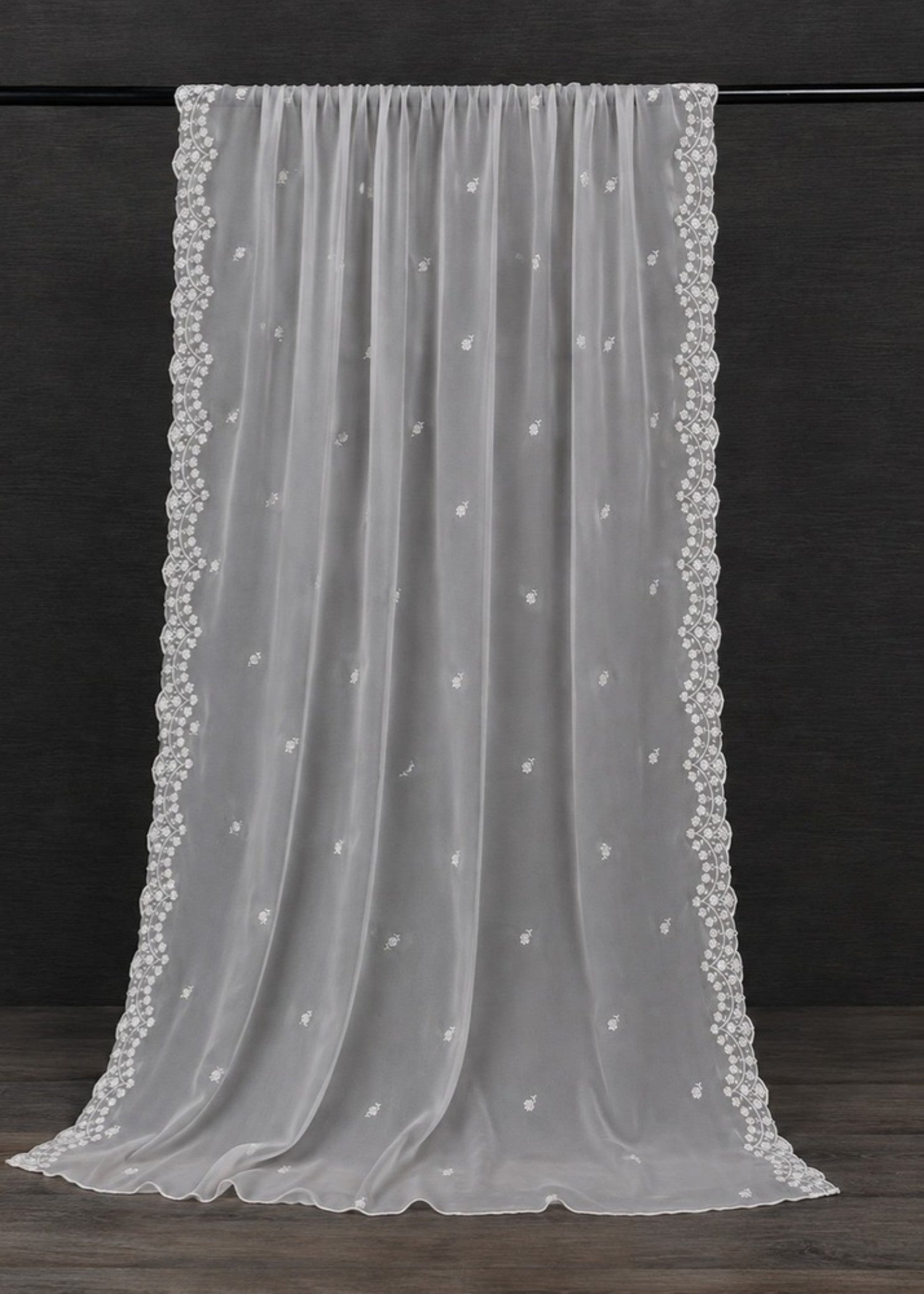 Dupatta in White Color by - Trendy Women Dupatta ZKT5353