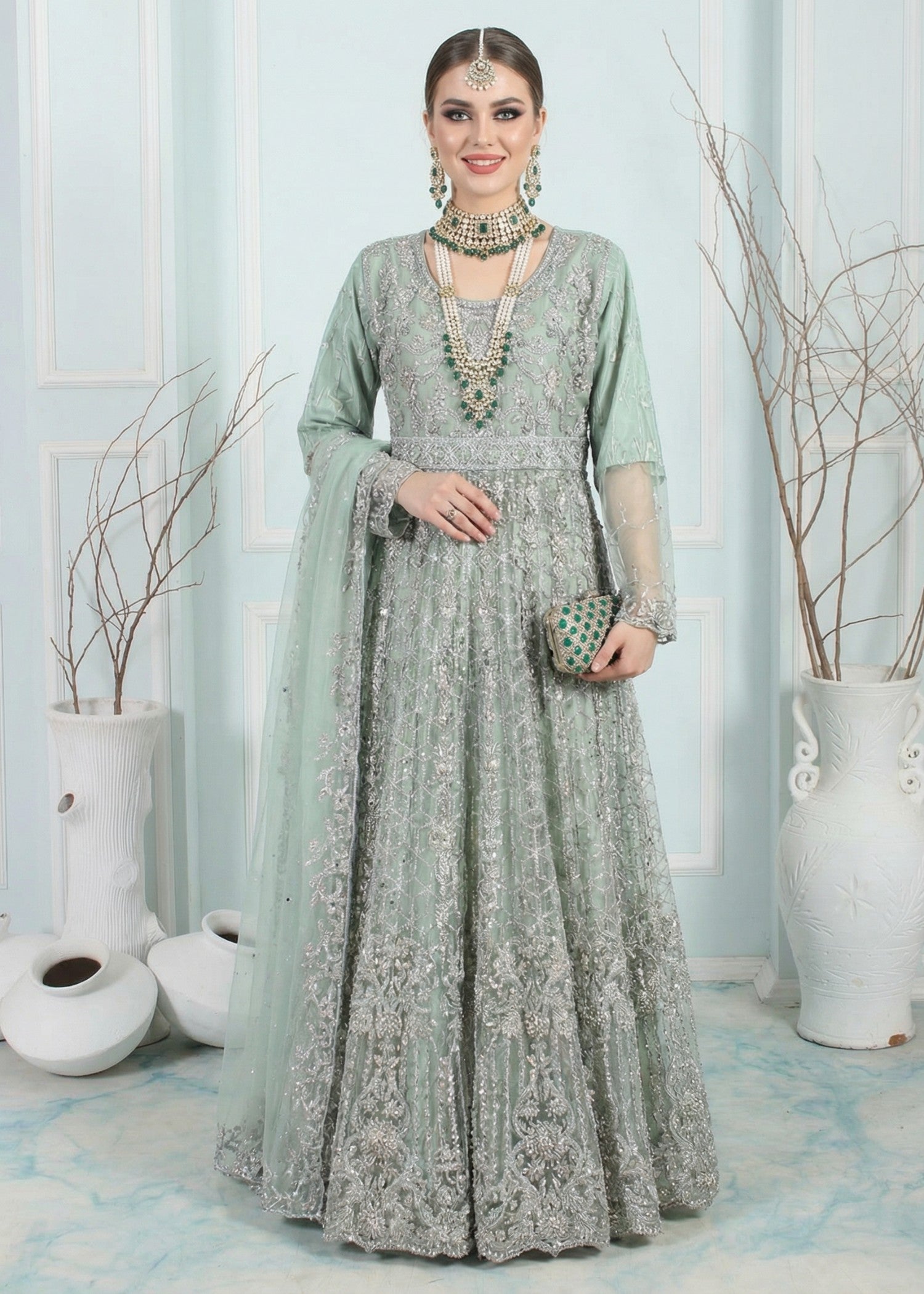 net Maxi in Moss green
