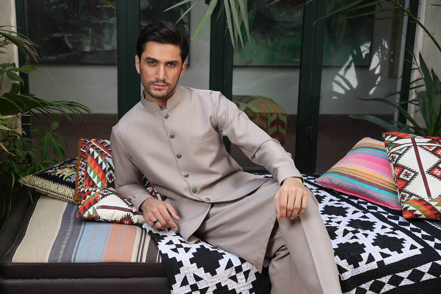 wash & wear Waistcoat in Beige by Istor House Of Premium Fabrics