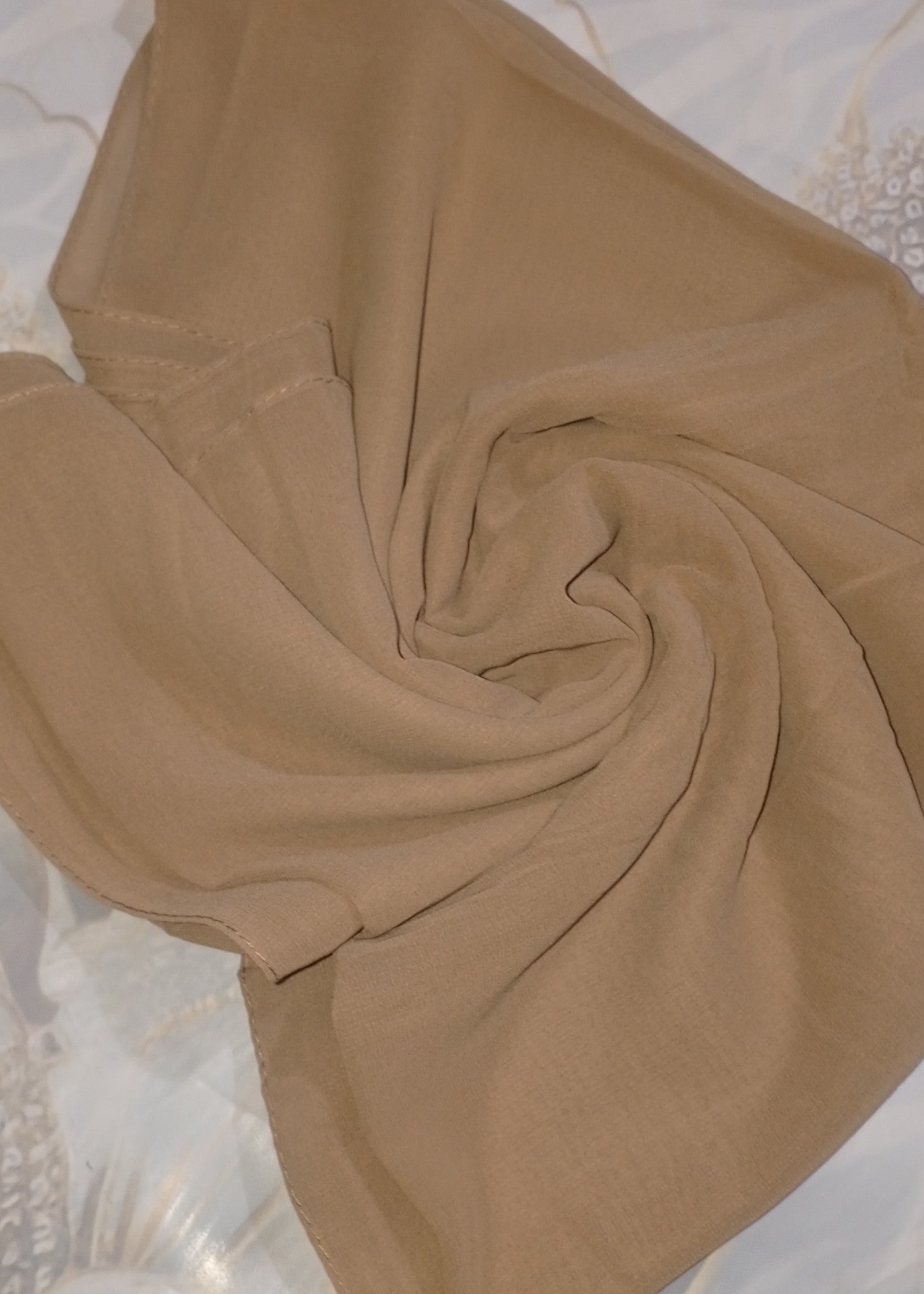 chiffon Hijab in Camel brown