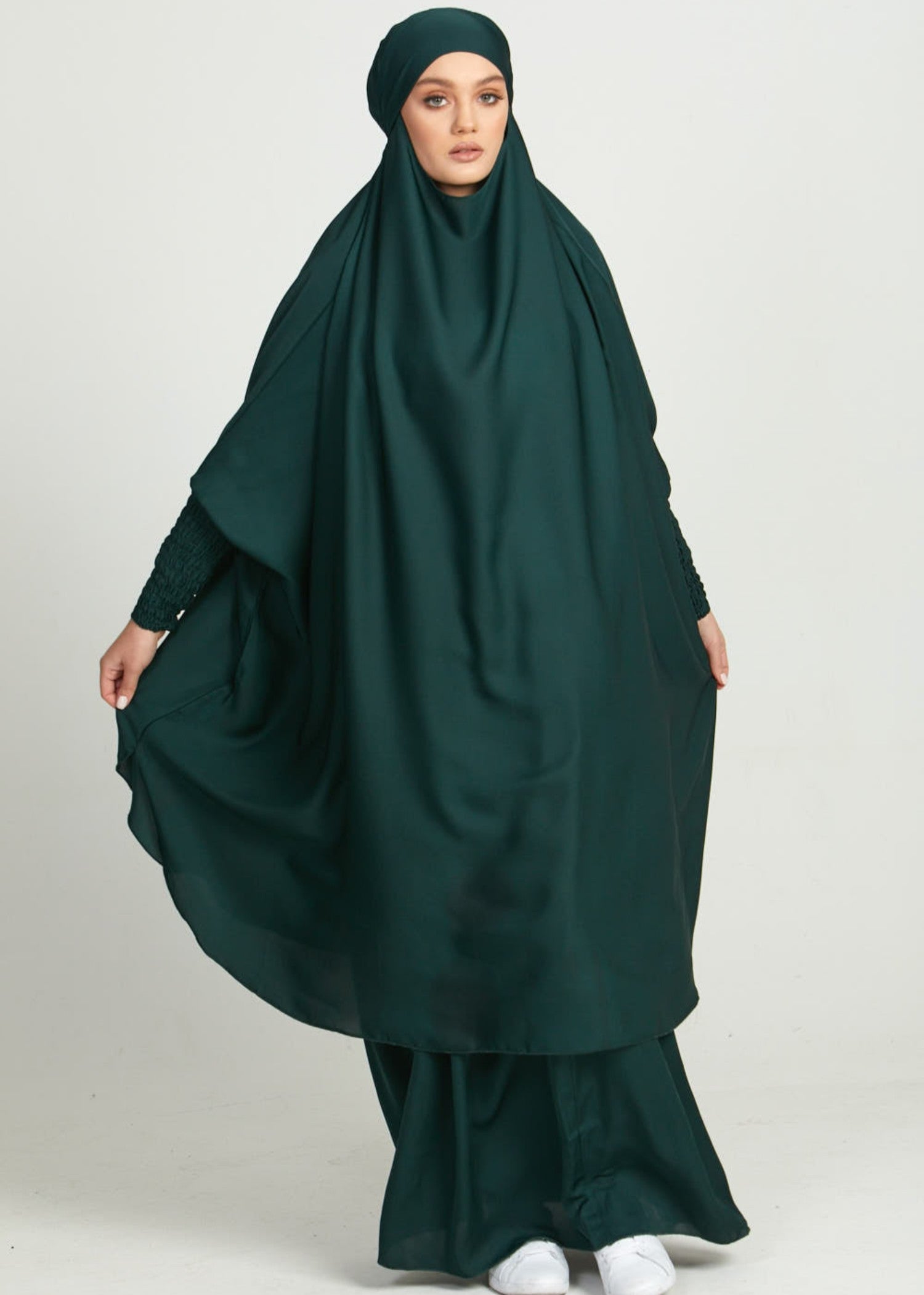 nidha Jilbab in Hunter green