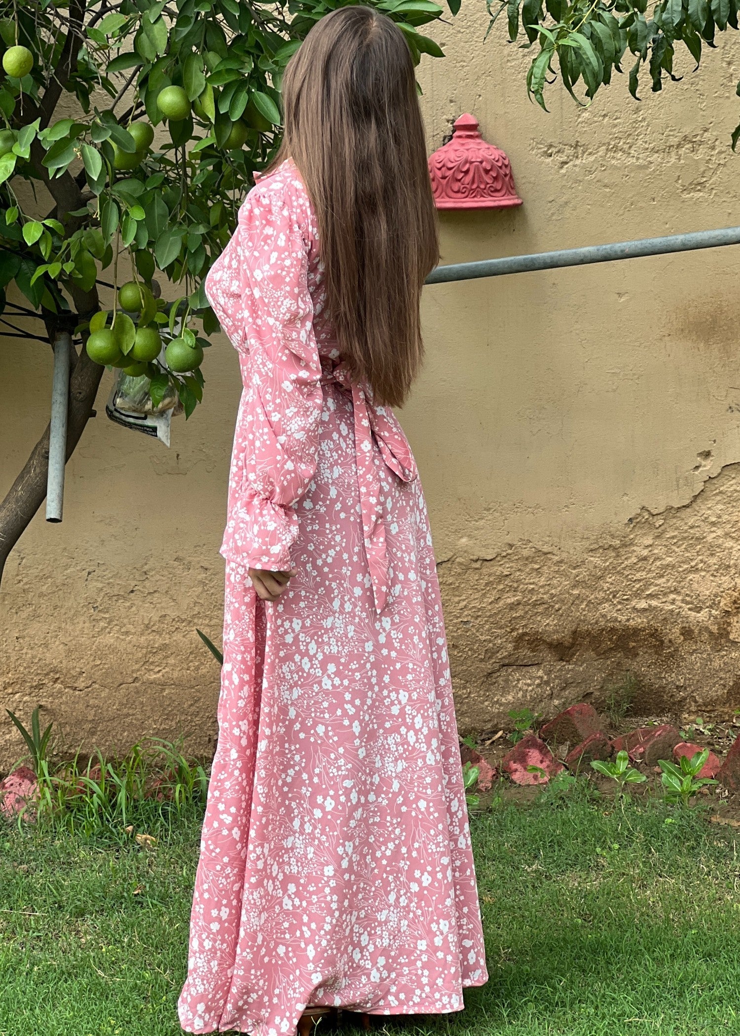 georgette Frock in Pink