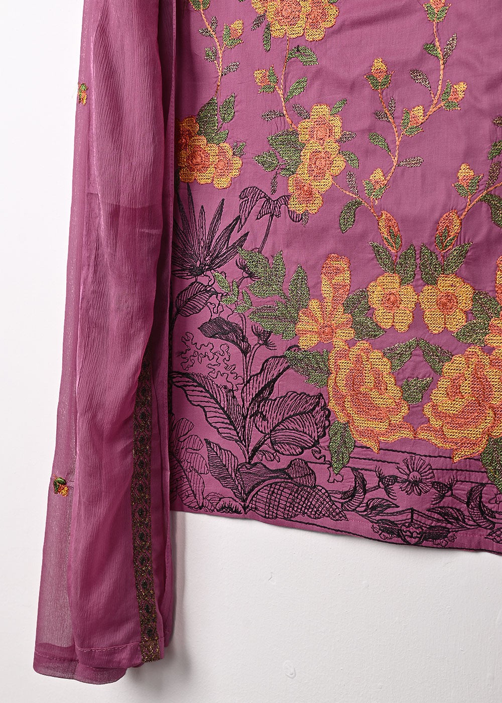 cotton Kurta Set in Mauve pink
