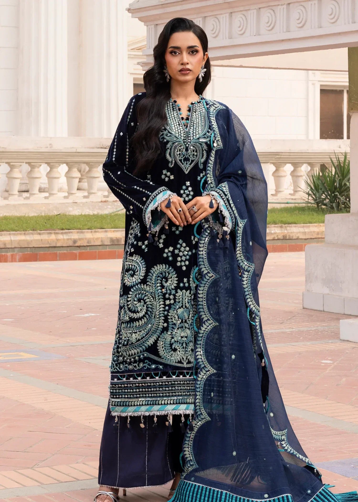velvet Unstitched in Blue