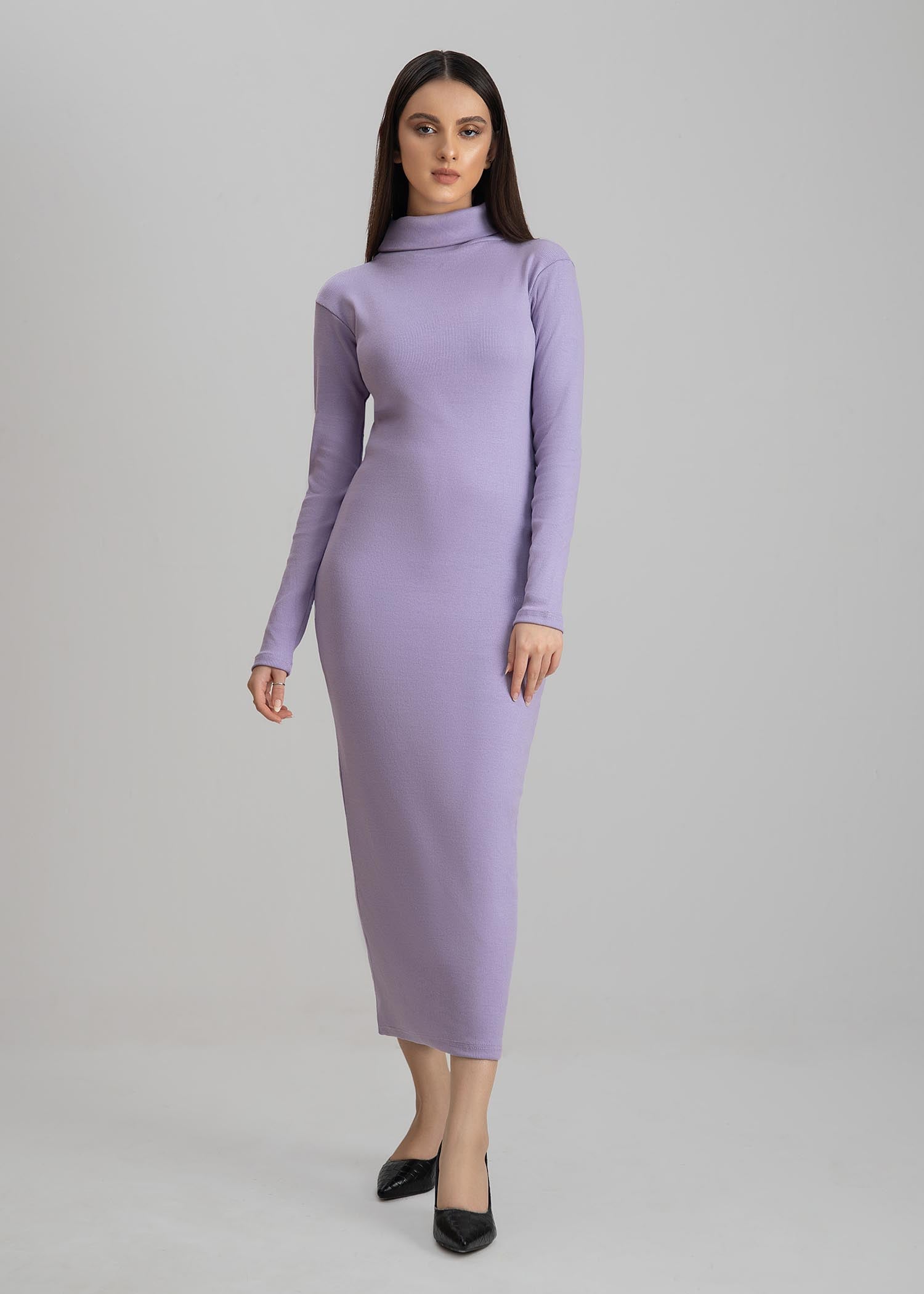 jersey knit Dress in Bright lavender
