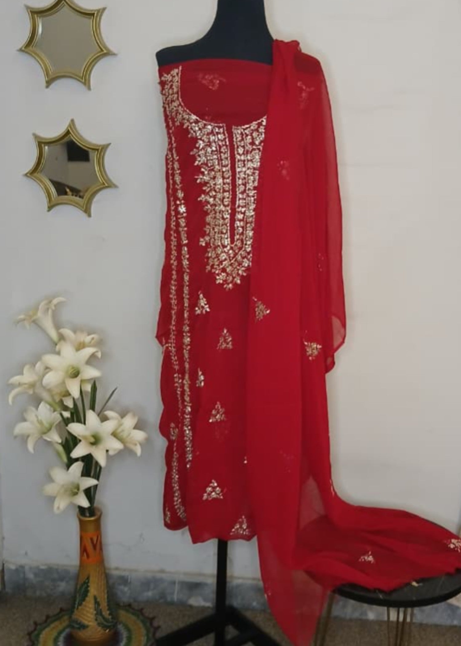 crinkle Unstitched in Venetian red