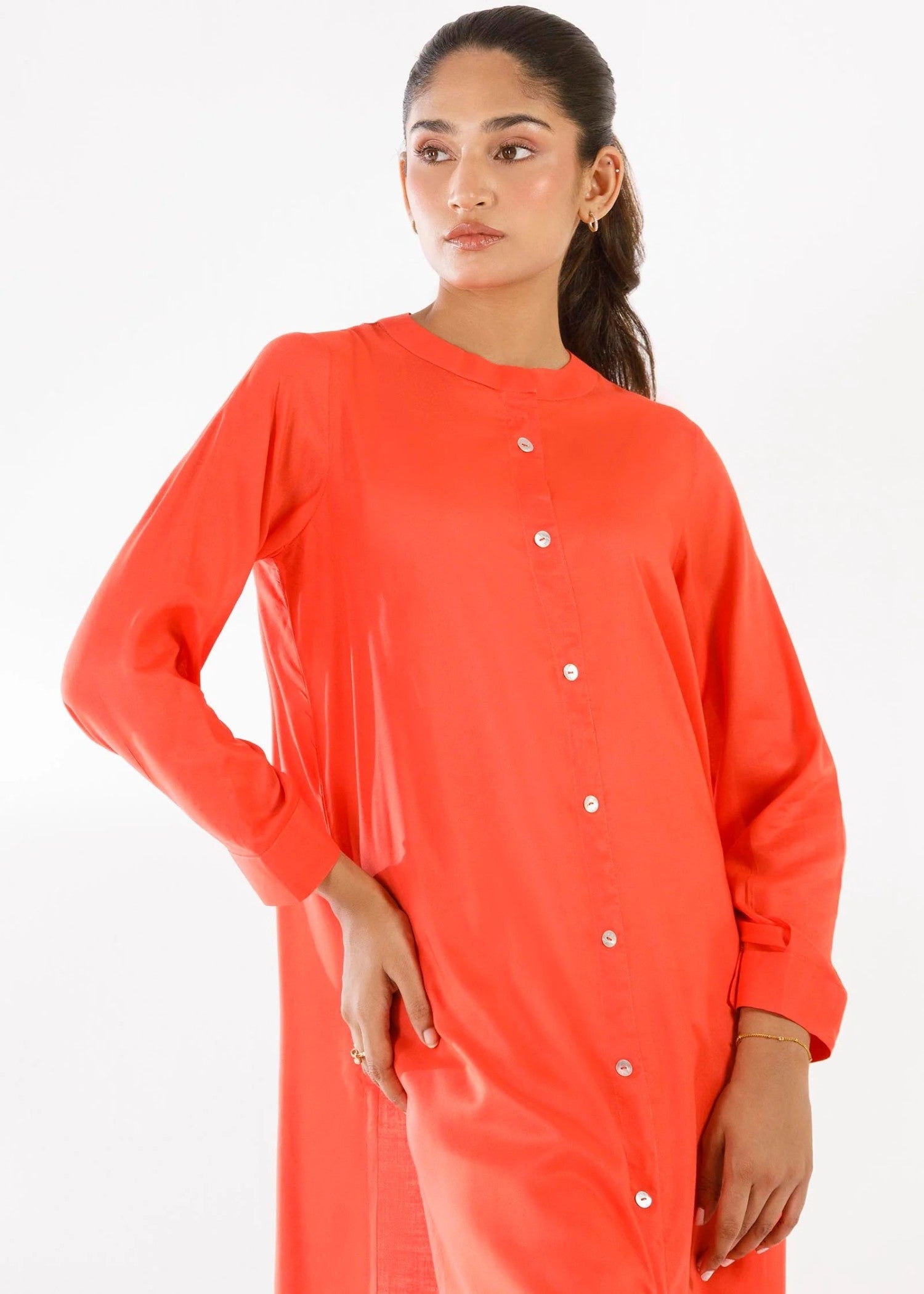 linen Co Ord Sets in Pumpkin orange