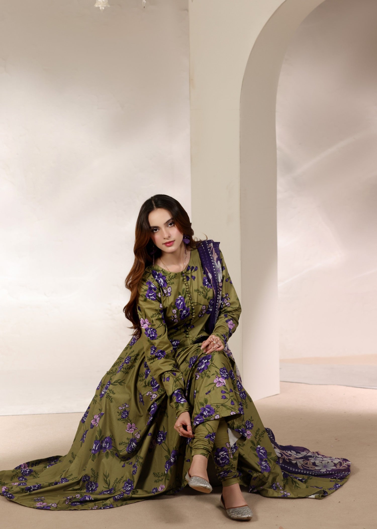 lawn Maxi in Olive green