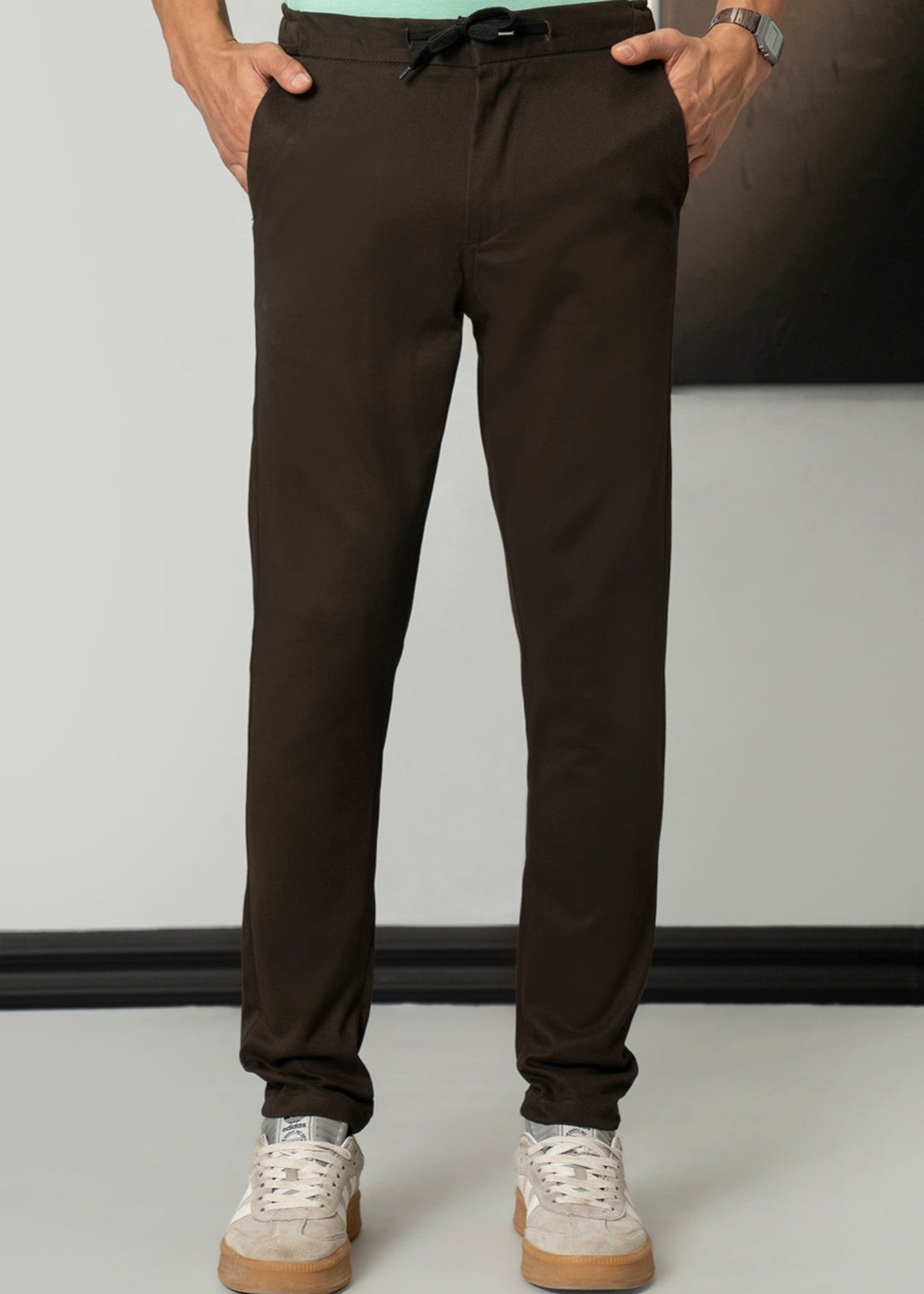 cotton Pants in Chocolate brown