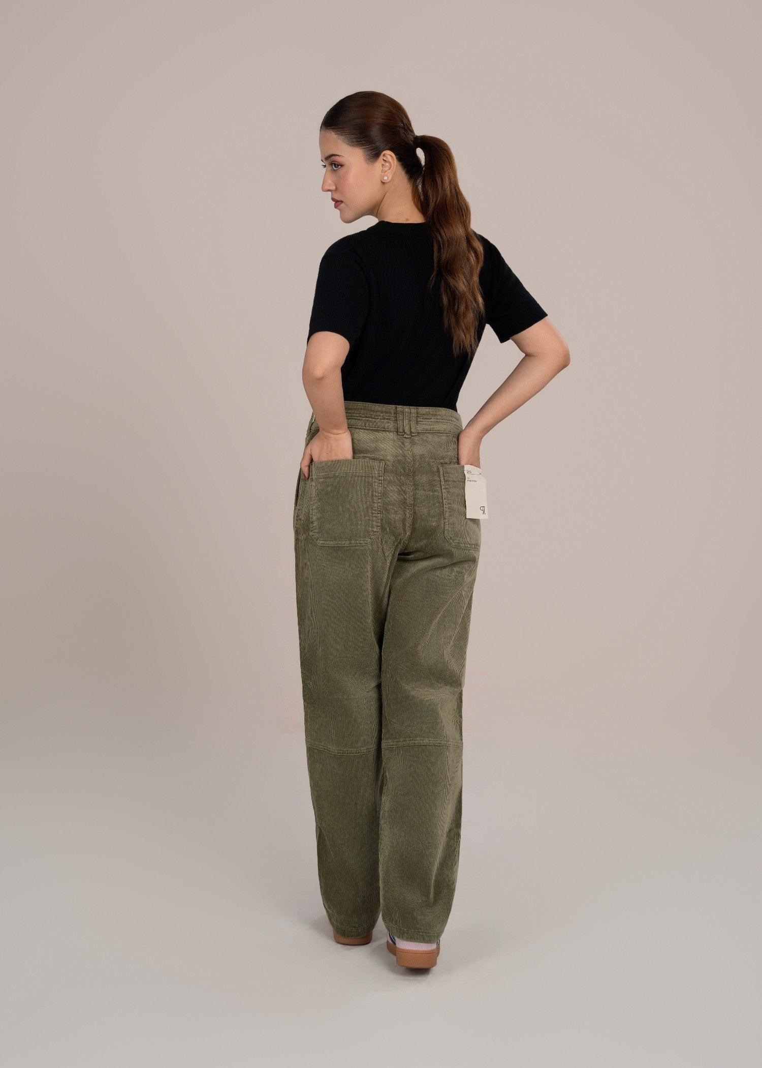 corduroy Pants in Olive green