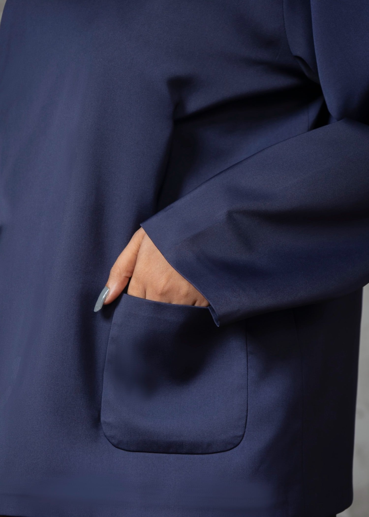 twill cotton Top in Navy blue