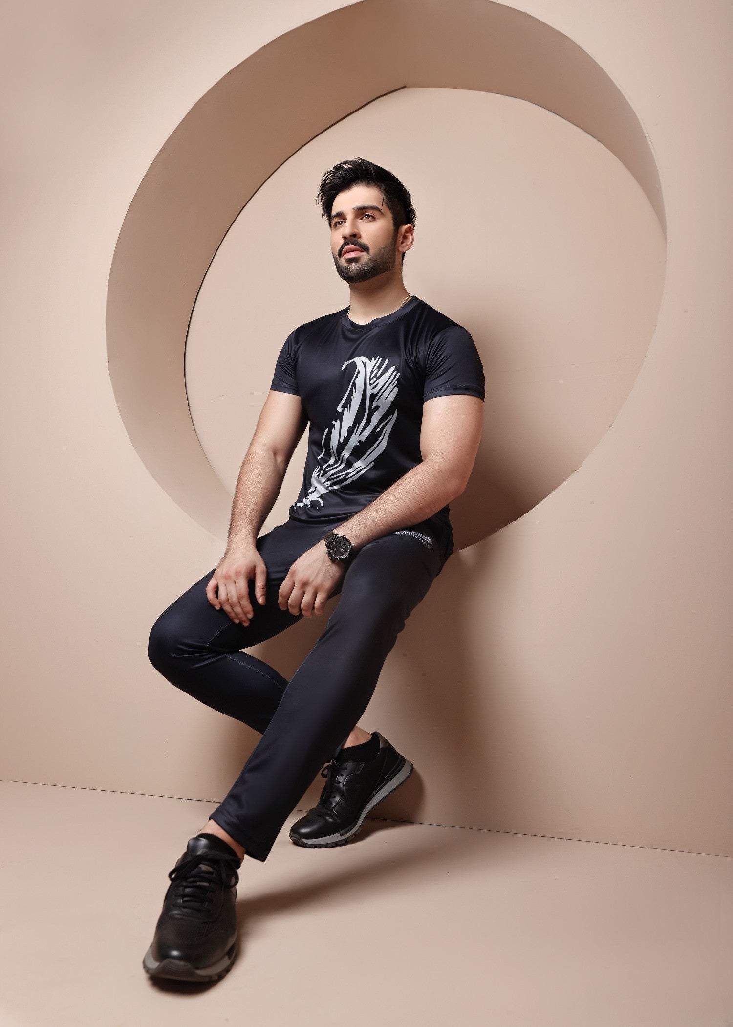 terry Tracksuit in Black by Feathers