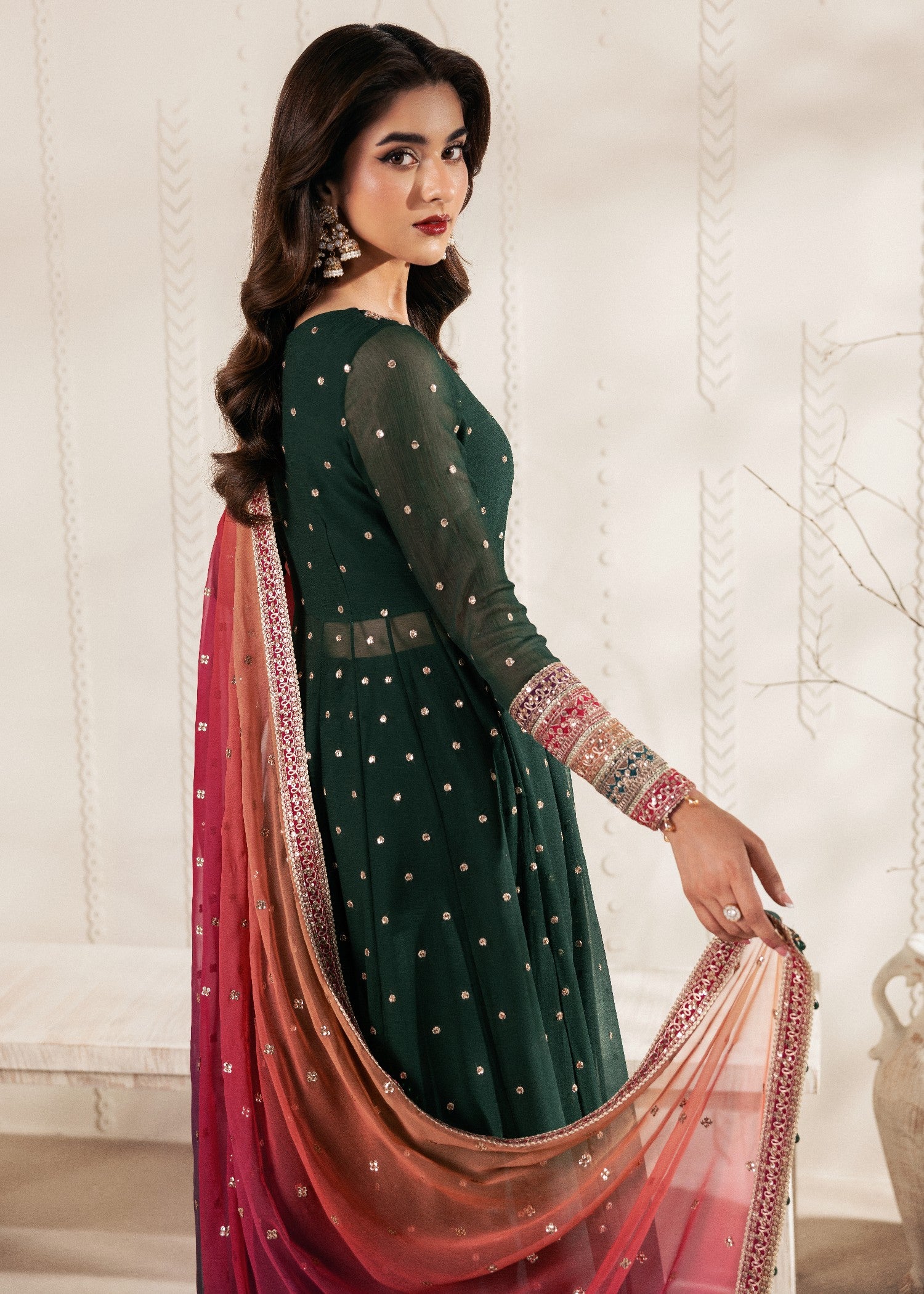 chiffon Maxi in Green