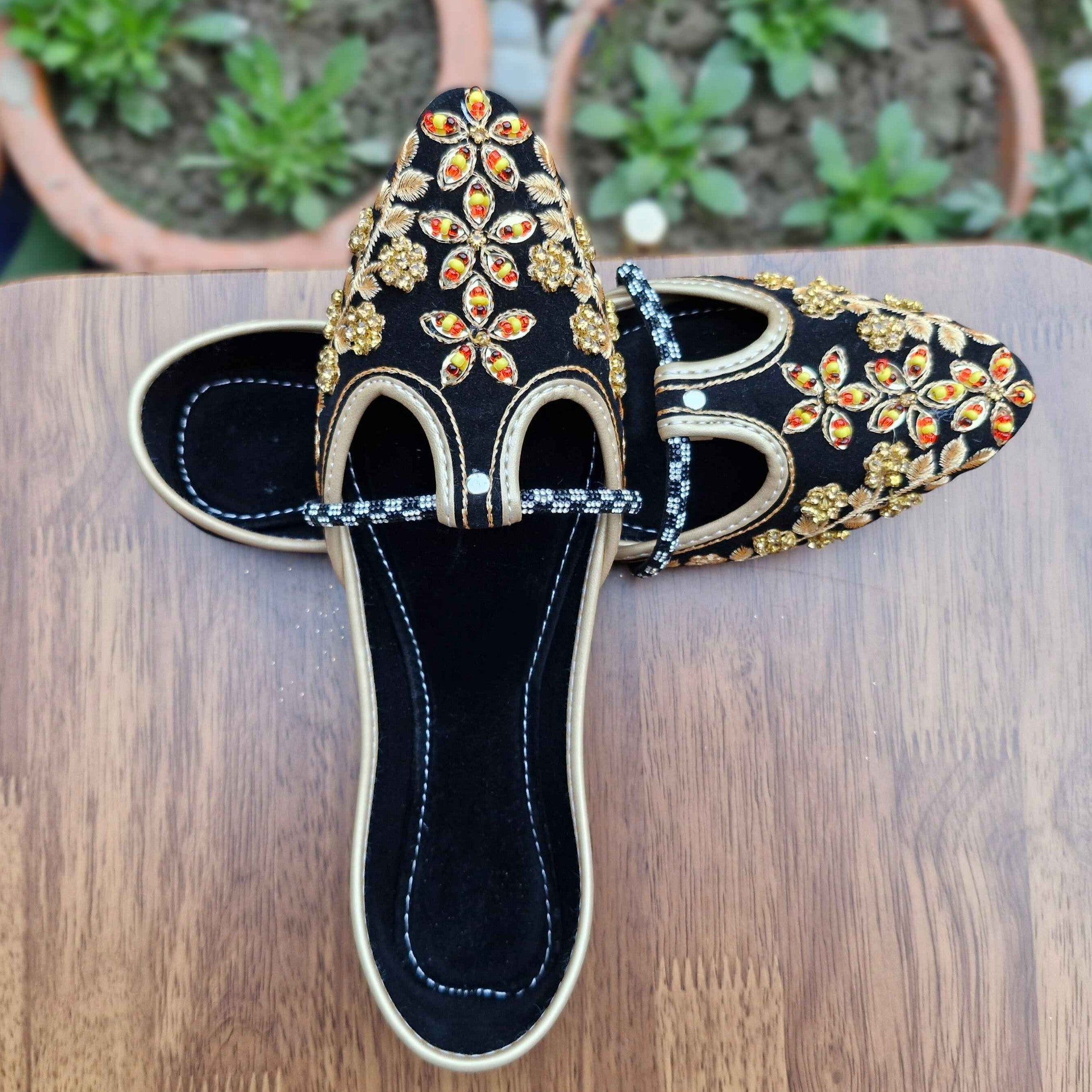 Khussa in Black by - High Quality Women Khussa EYU7730