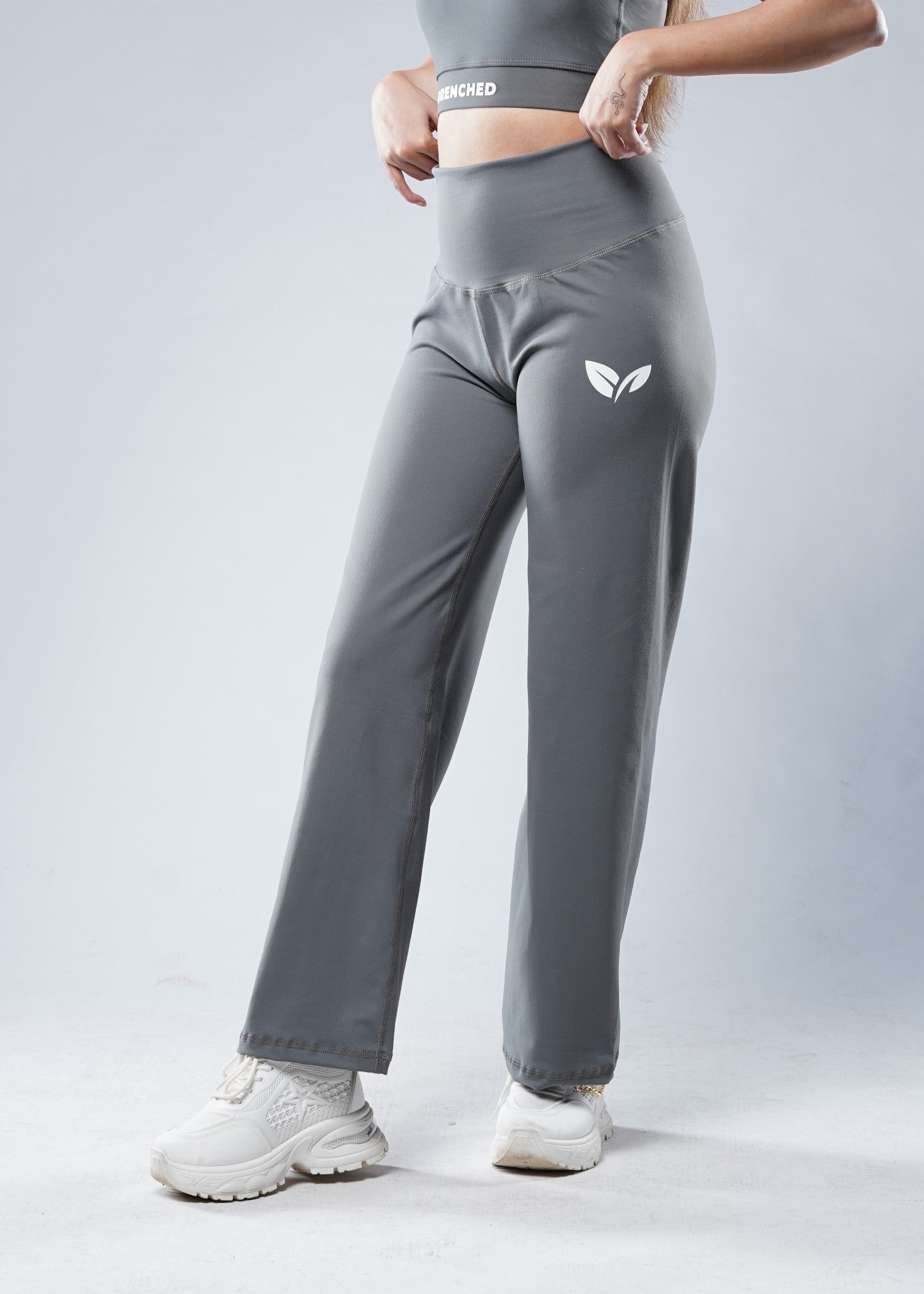 polyester nylon Yoga Pants in Grey