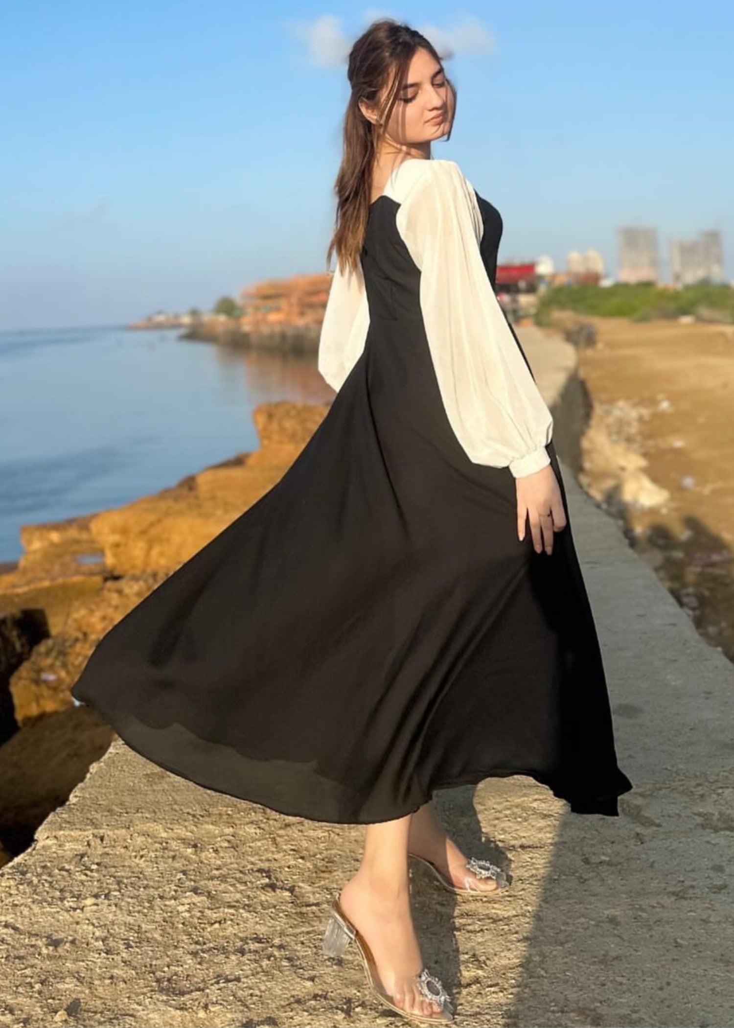 grip Dress in Black