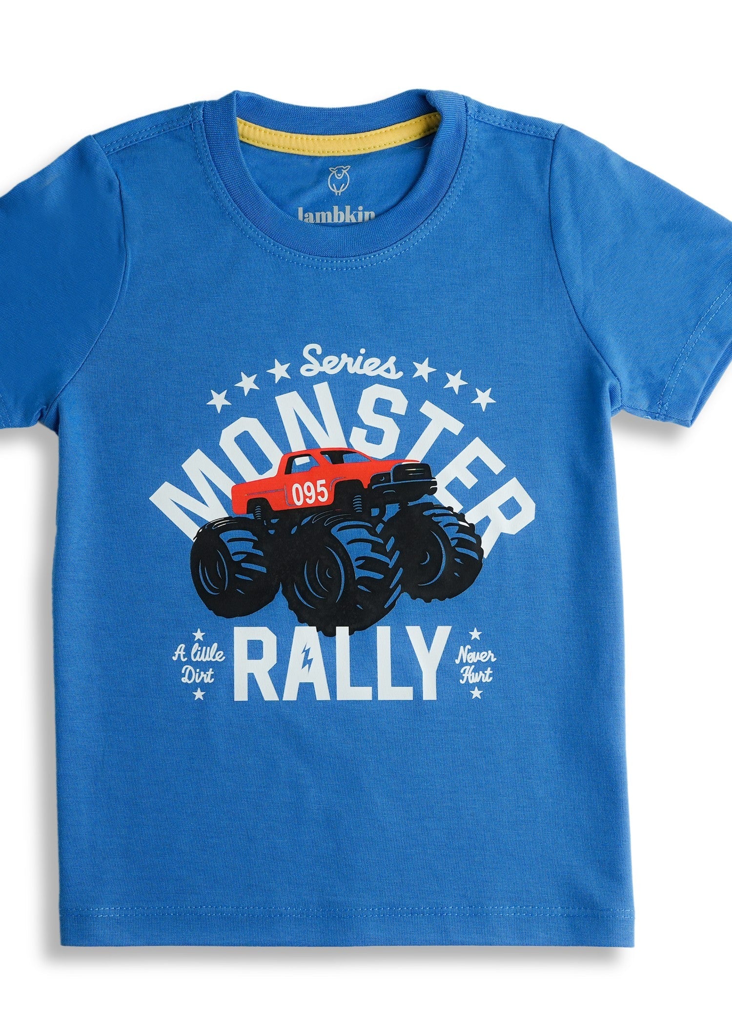 single jersey knit T Shirt in Royal blue
