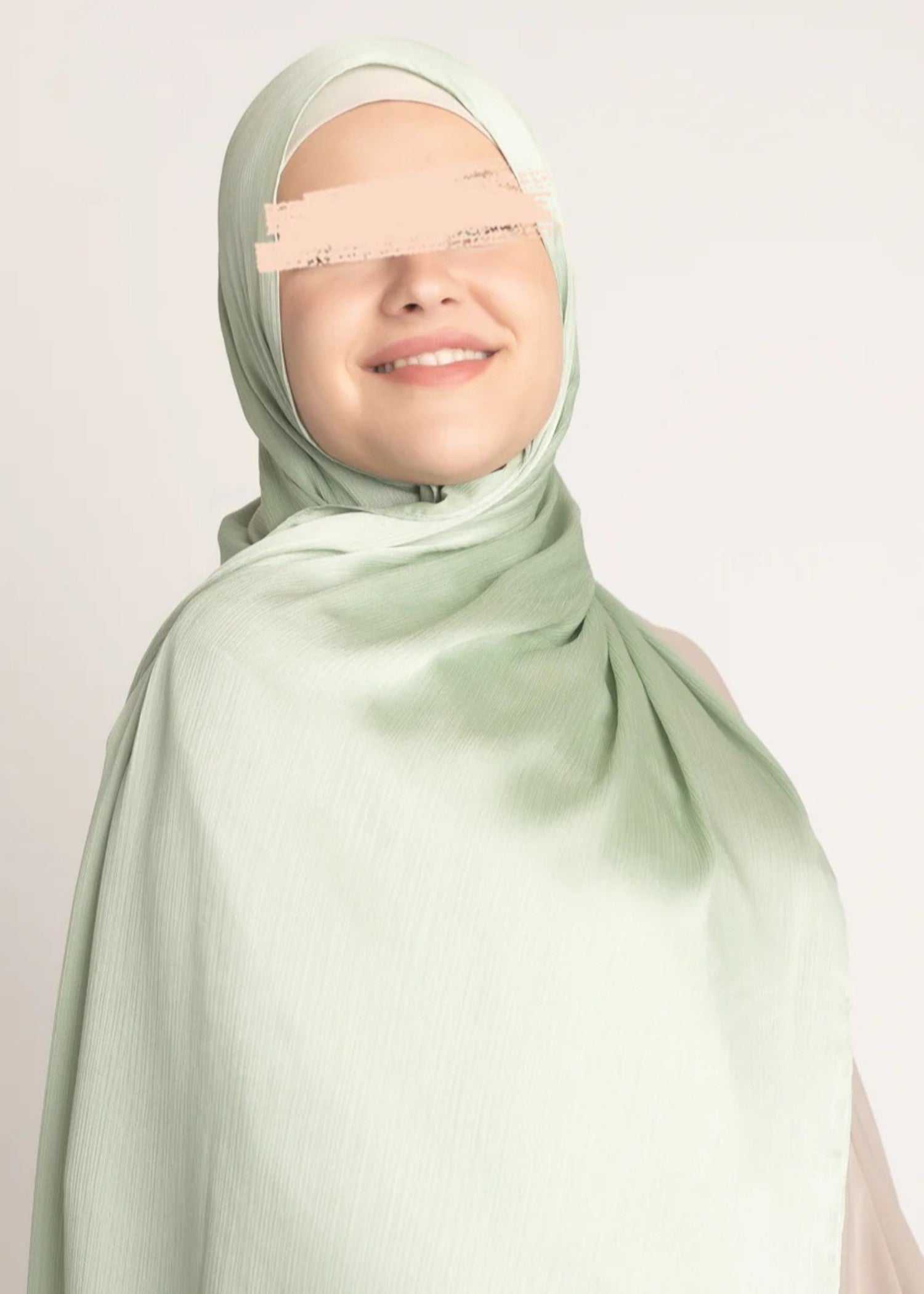 silk Hijab in Pistachio green