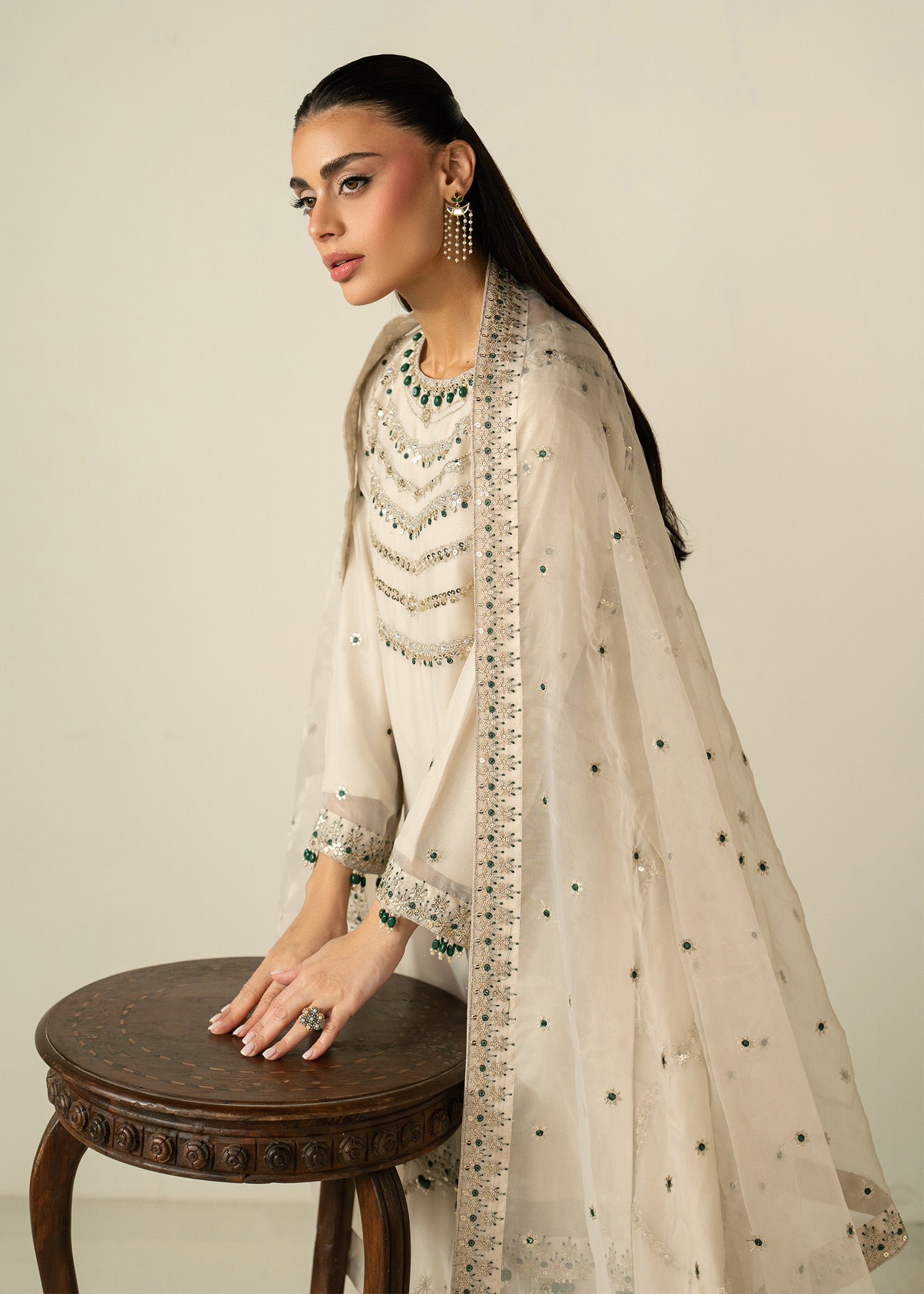 chiffon Sharara in White