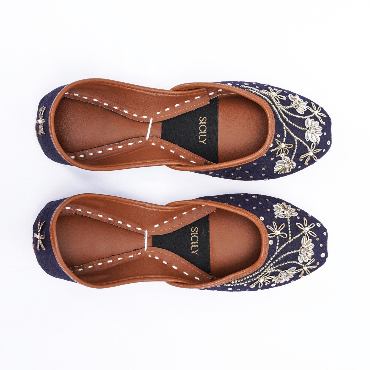 Khussa in Navy blue by - High Quality Women Khussa LQA4699