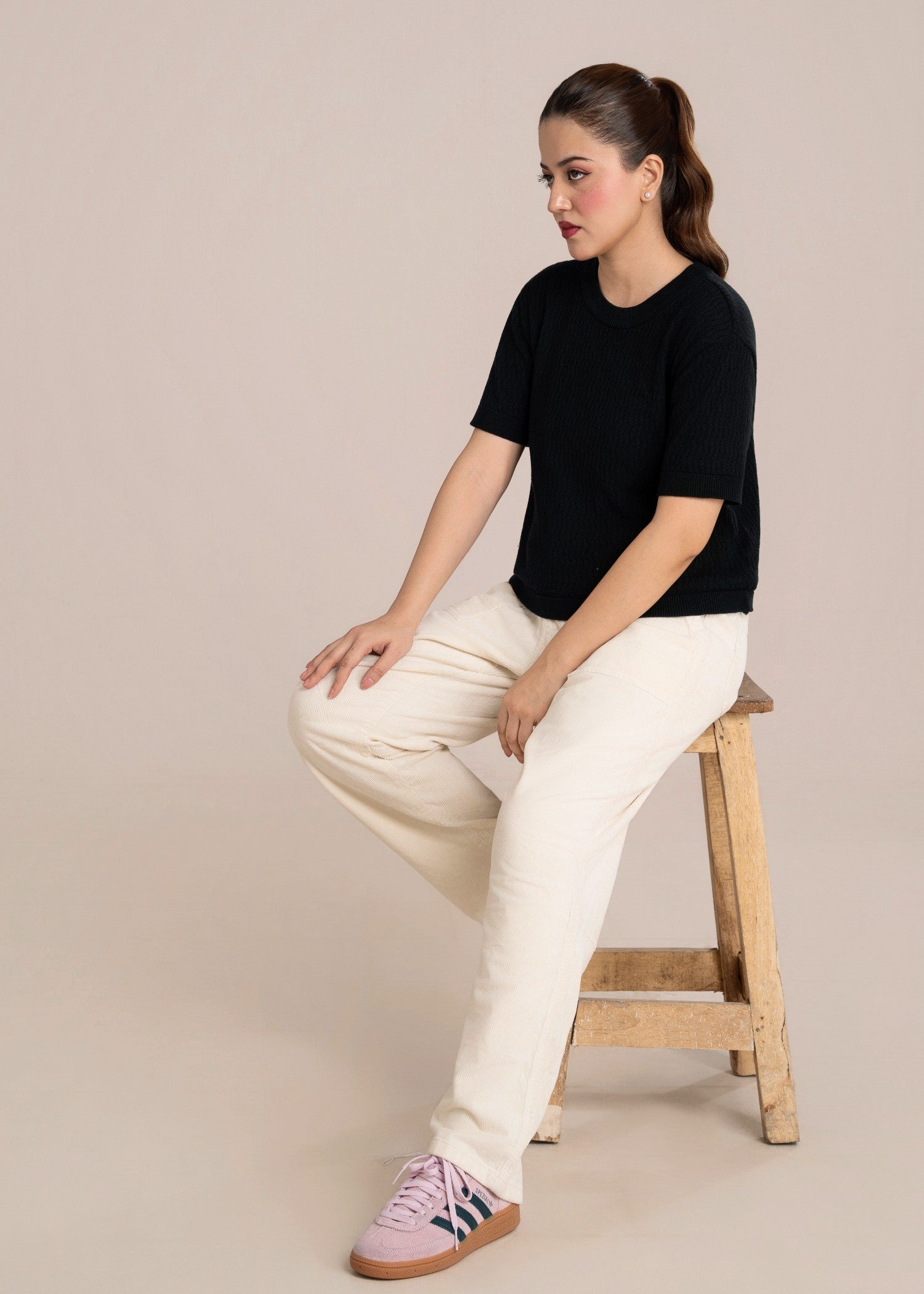 corduroy Pants in Off-white