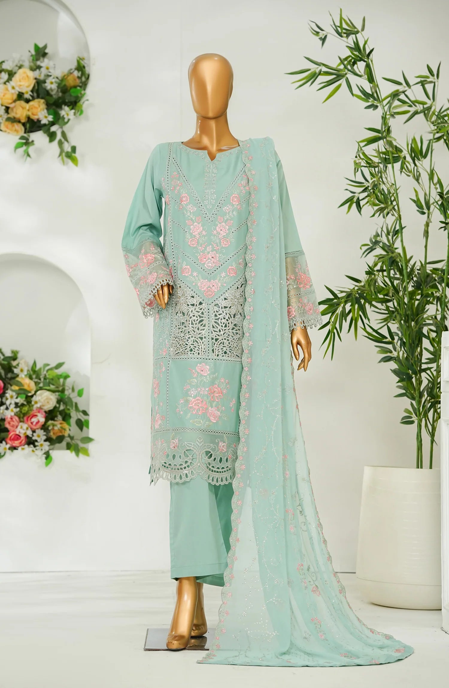 Stitched Luxury Lawn D- 5