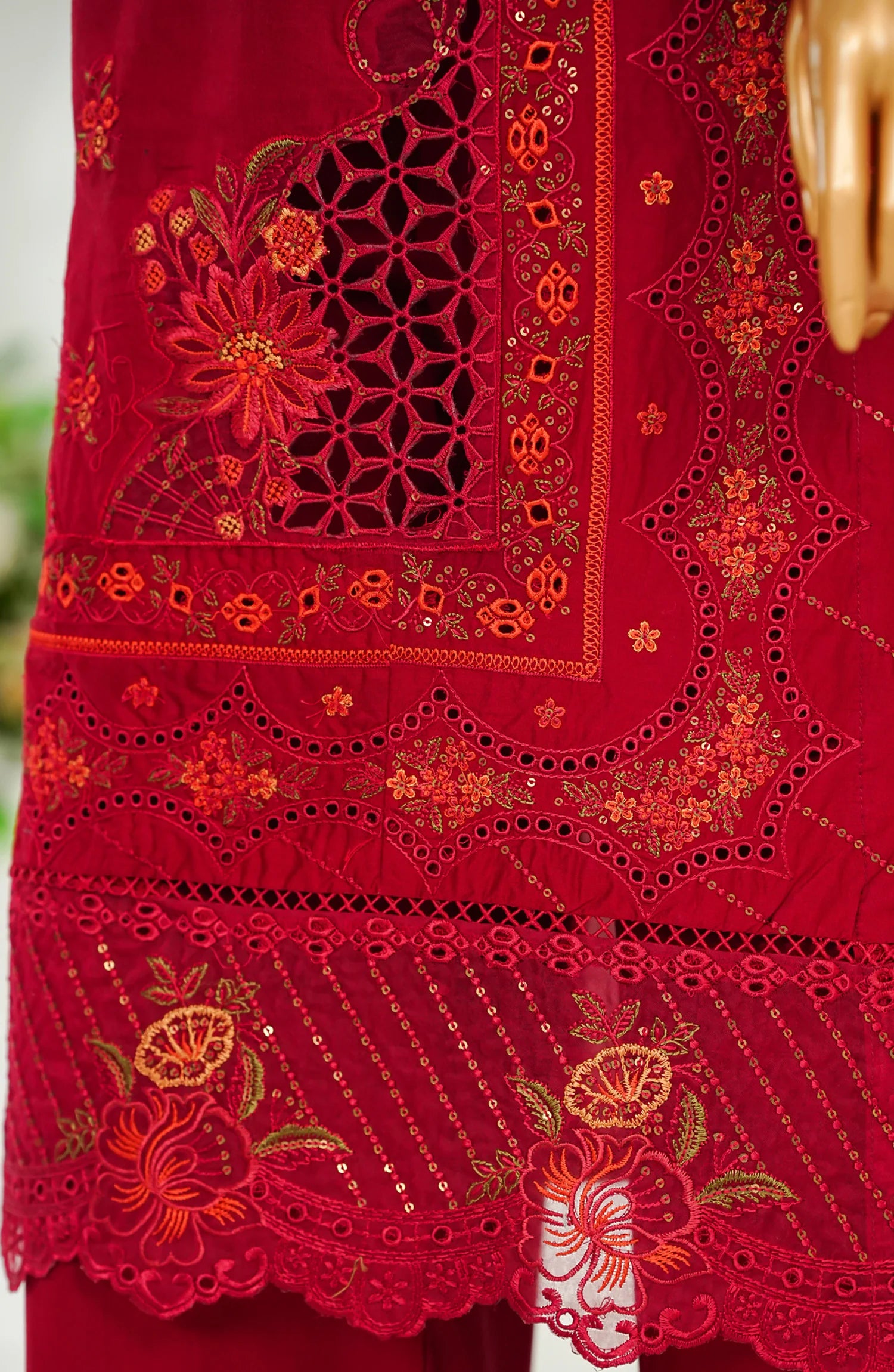Stitched Luxury Lawn D- 2