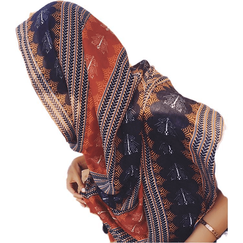 Turkey Desert Vacation Fringed Ethnic Style Cotton and Linen Scarf Ladies Travel