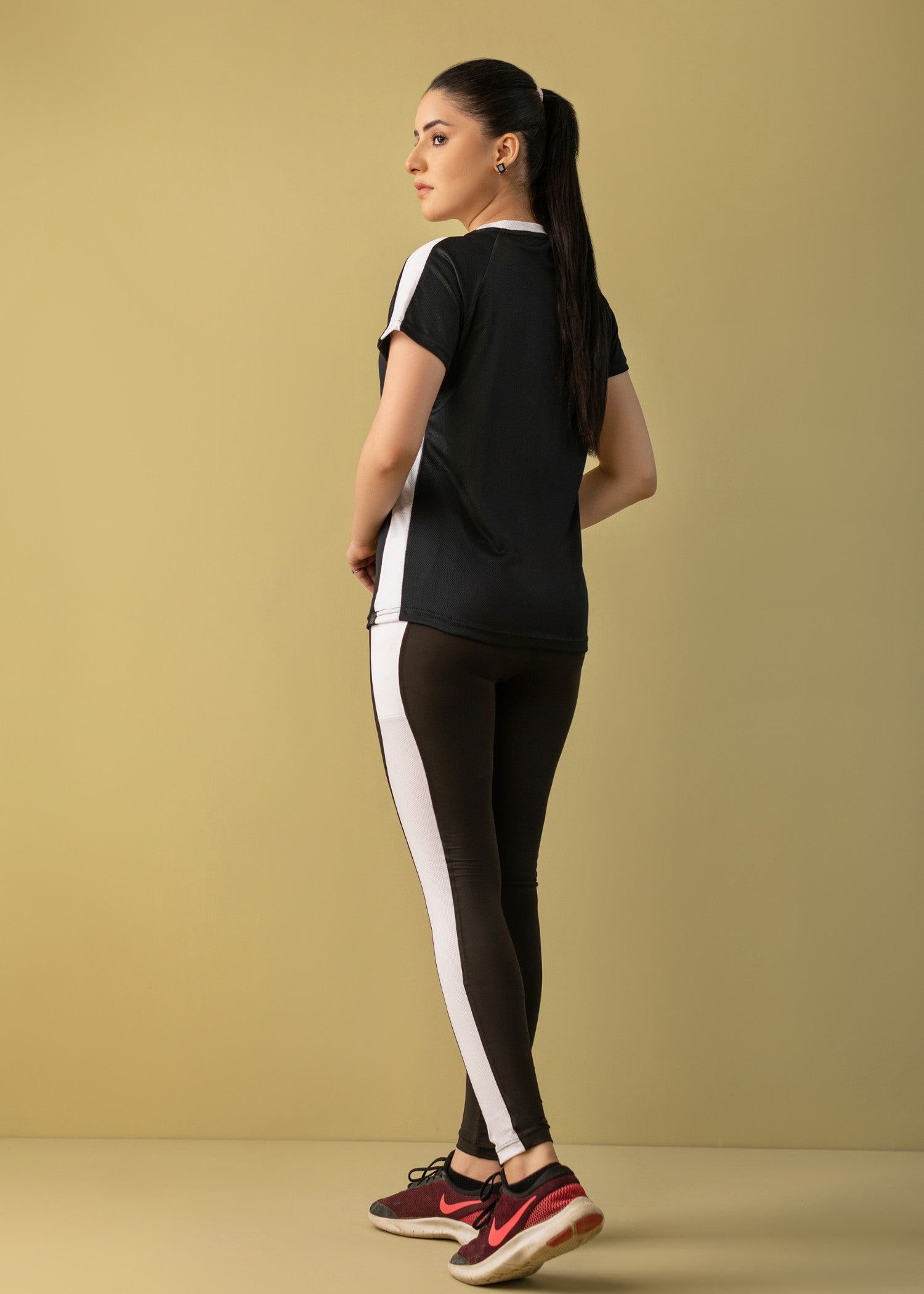 jersey knit Tracksuit in Black, off-white