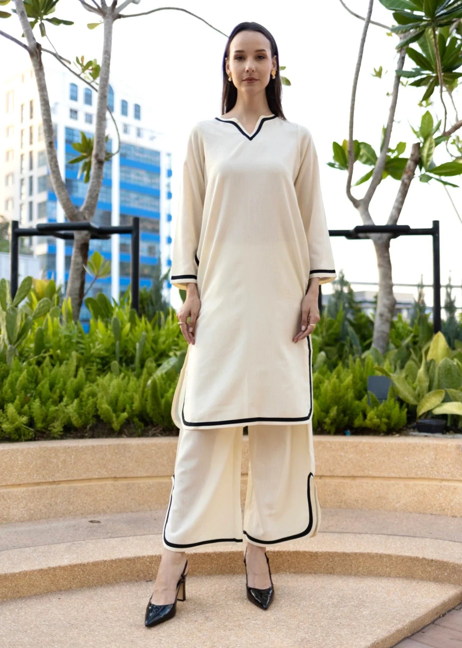 polycotton Co Ord Sets in Cream