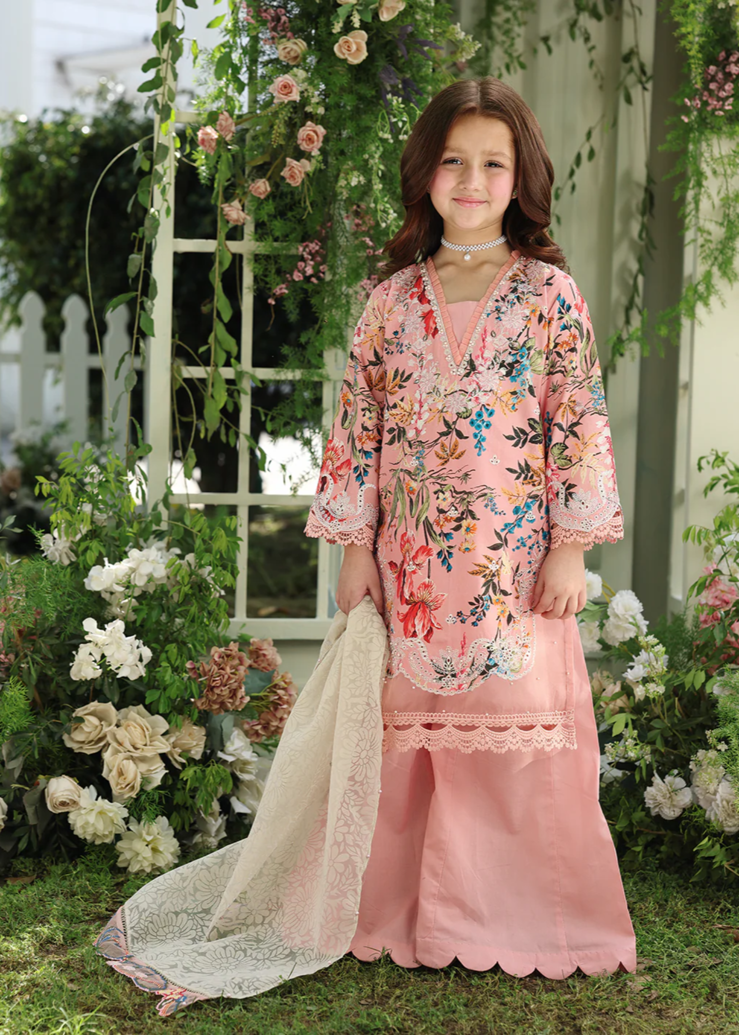 cotton Sharara in Pink