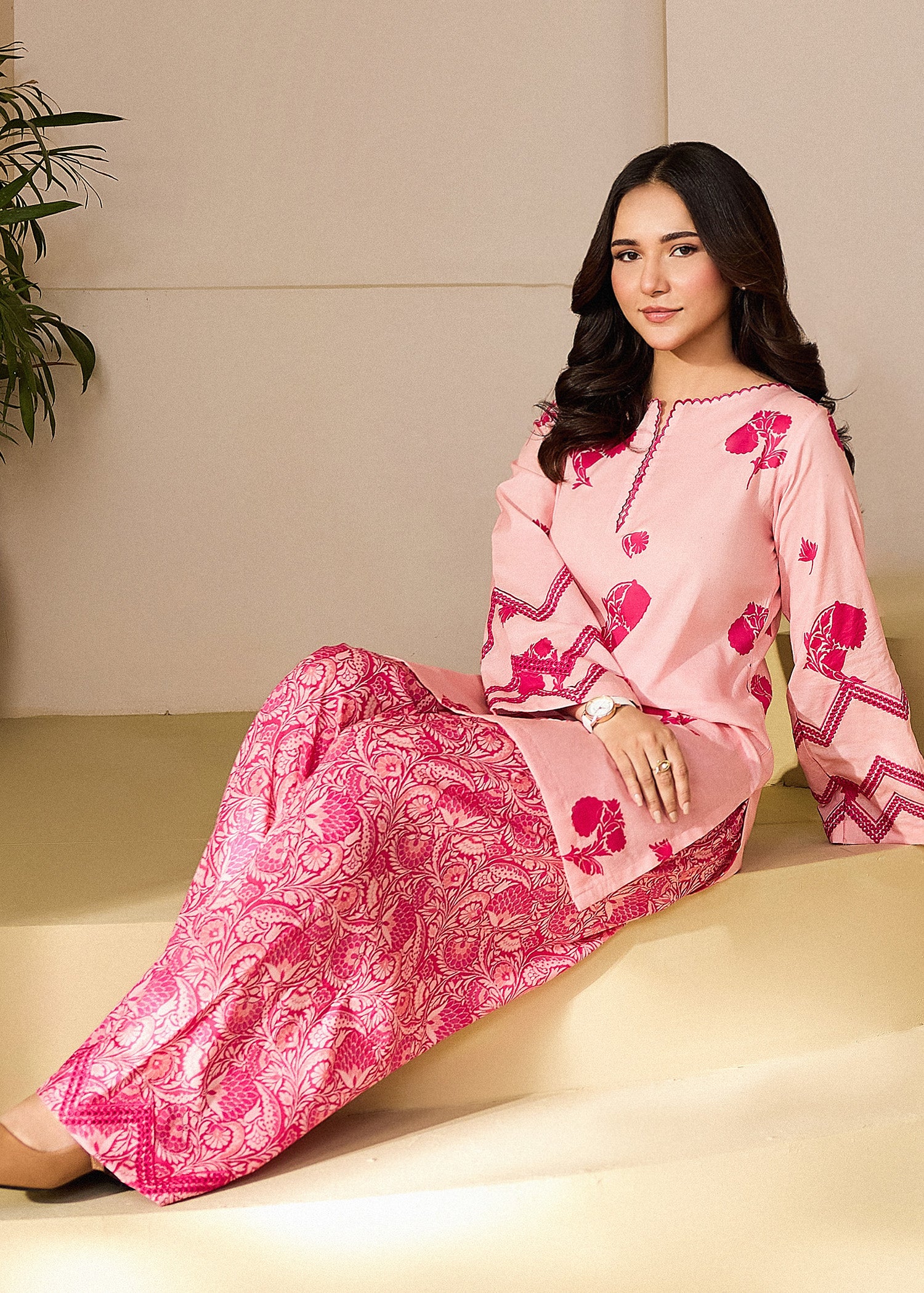 lawn cotton Kurta Set in Multi