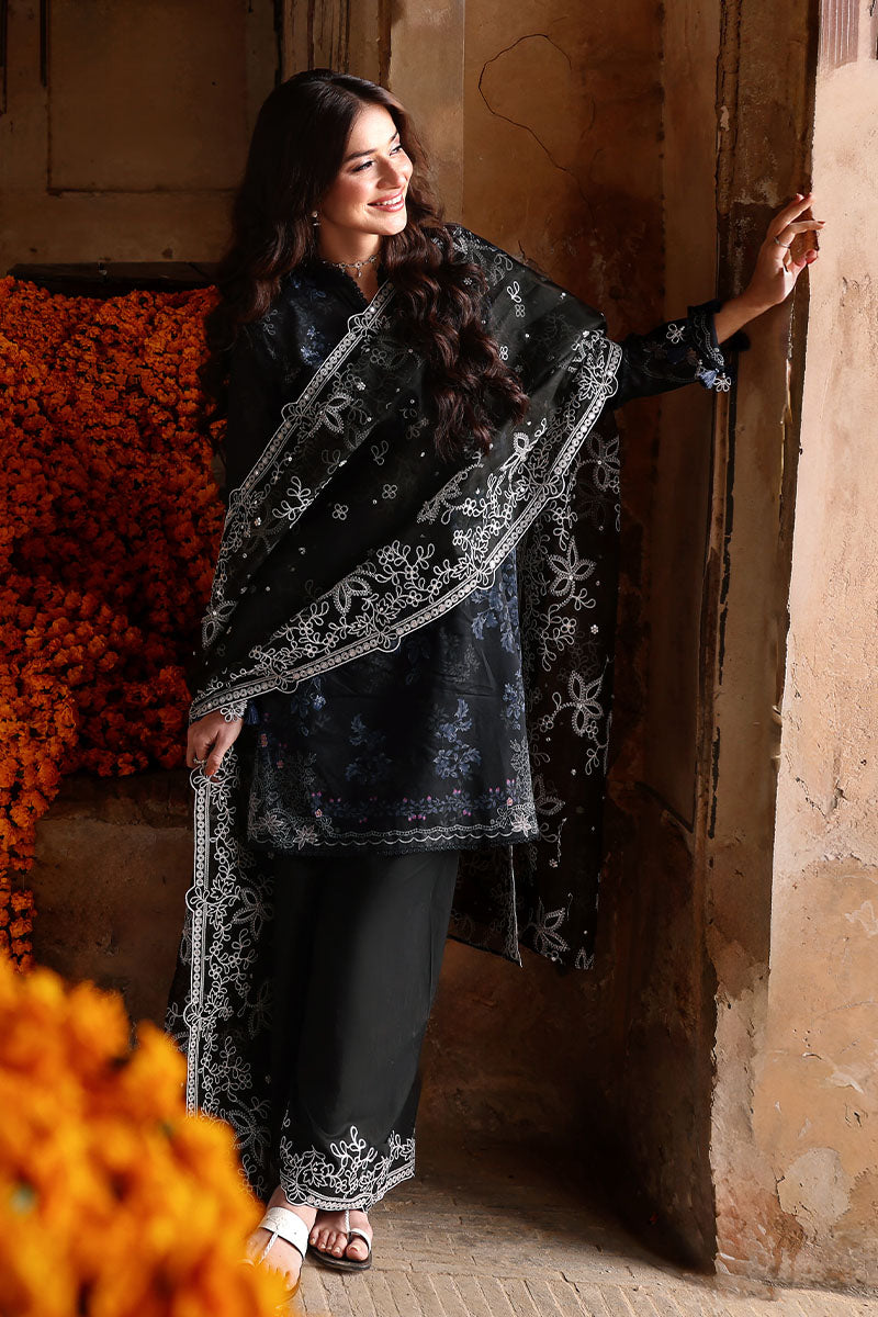 Festive – Noir Essence - Printed & Embroidered Lawn