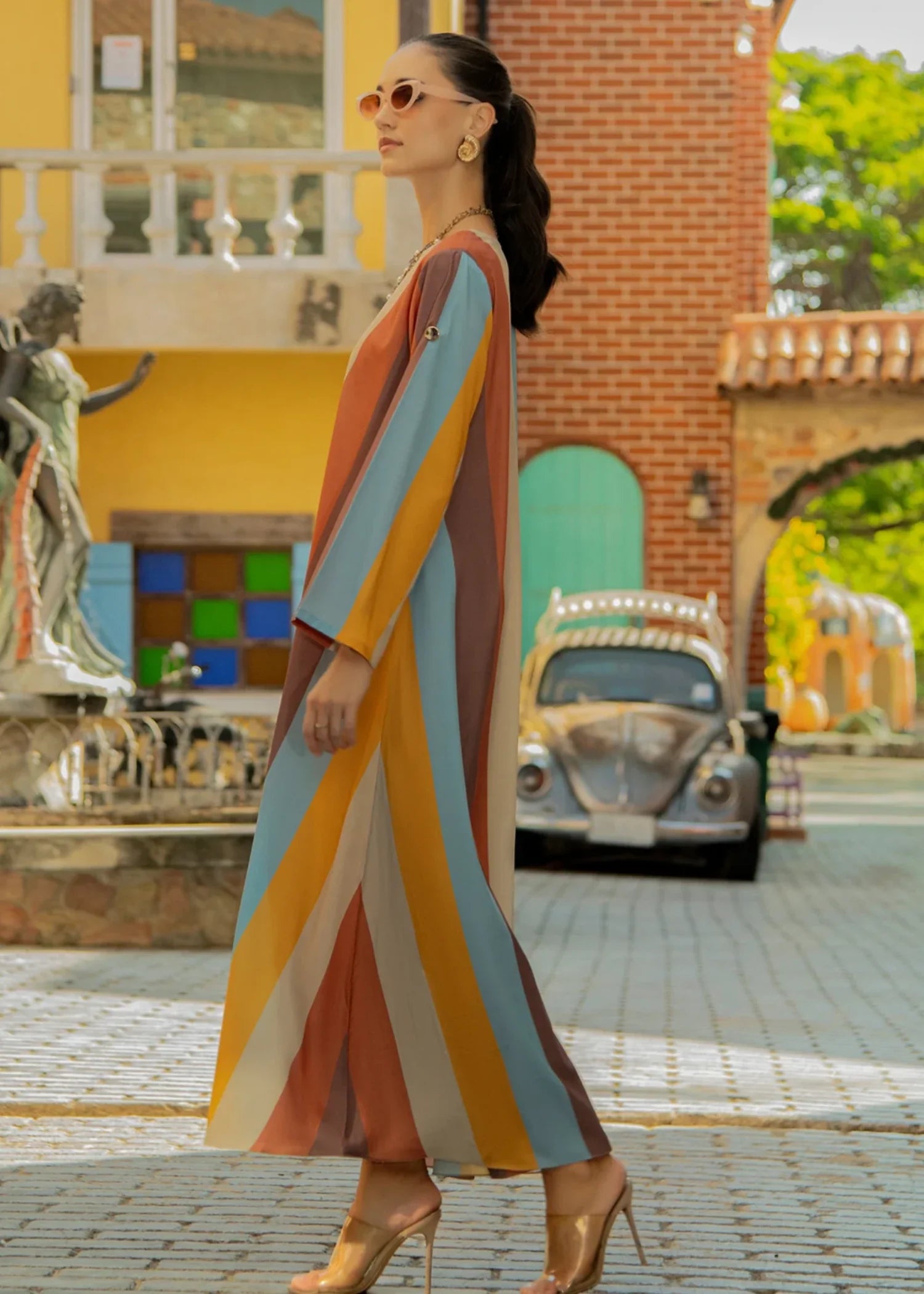 crepe Dress in Multi