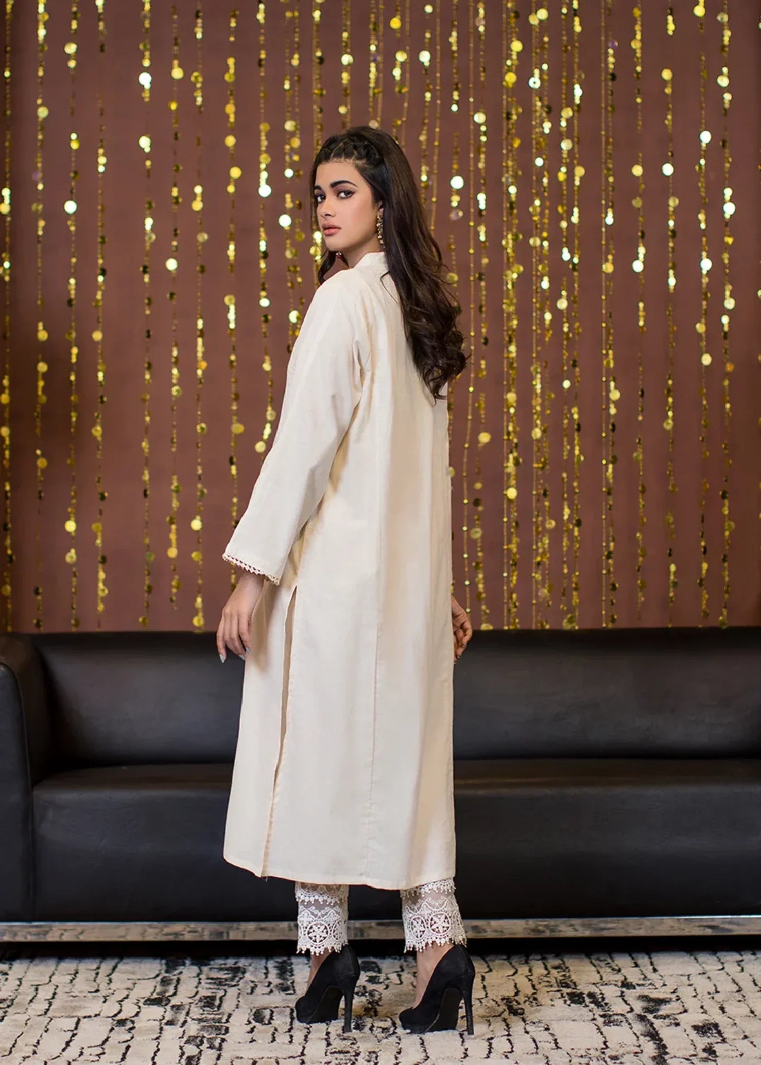 cotton Kurti in Off-white