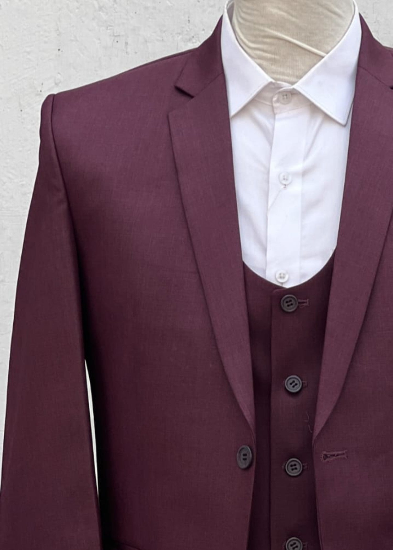 tropical Suits in Burgundy