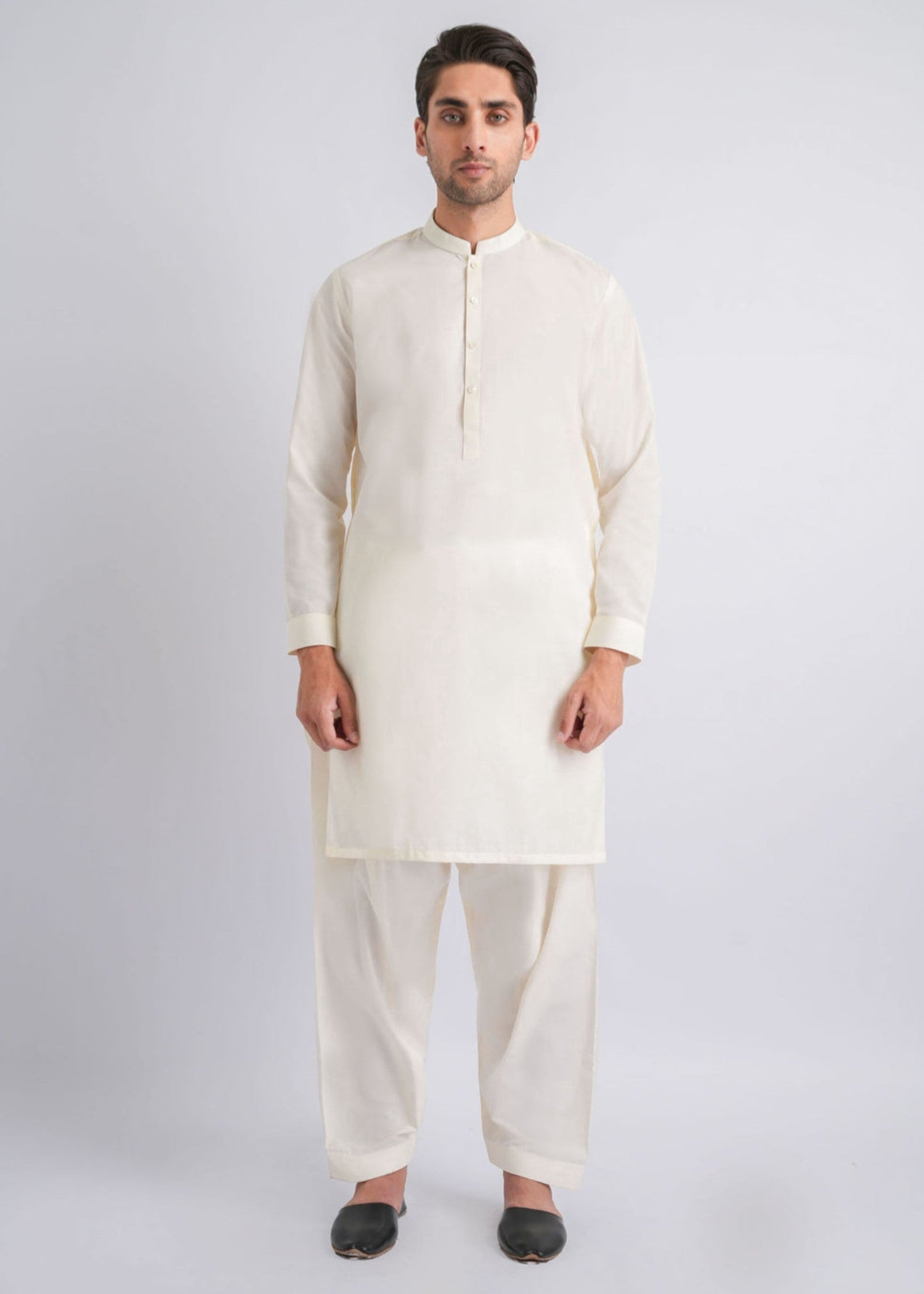 karandi Shalwar Kameez in Beige