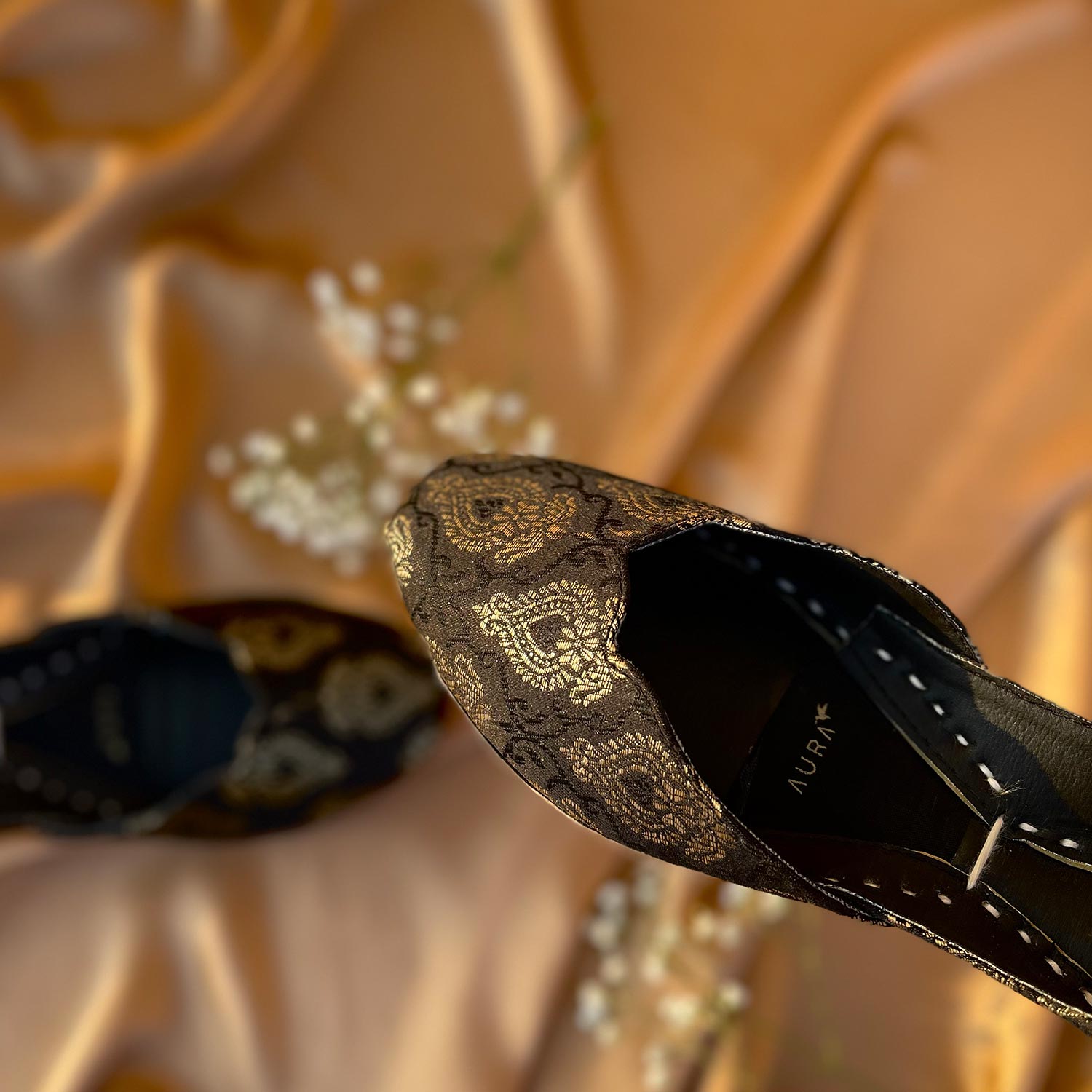 Khussa in Black by - High Quality Women Khussa WTS7414