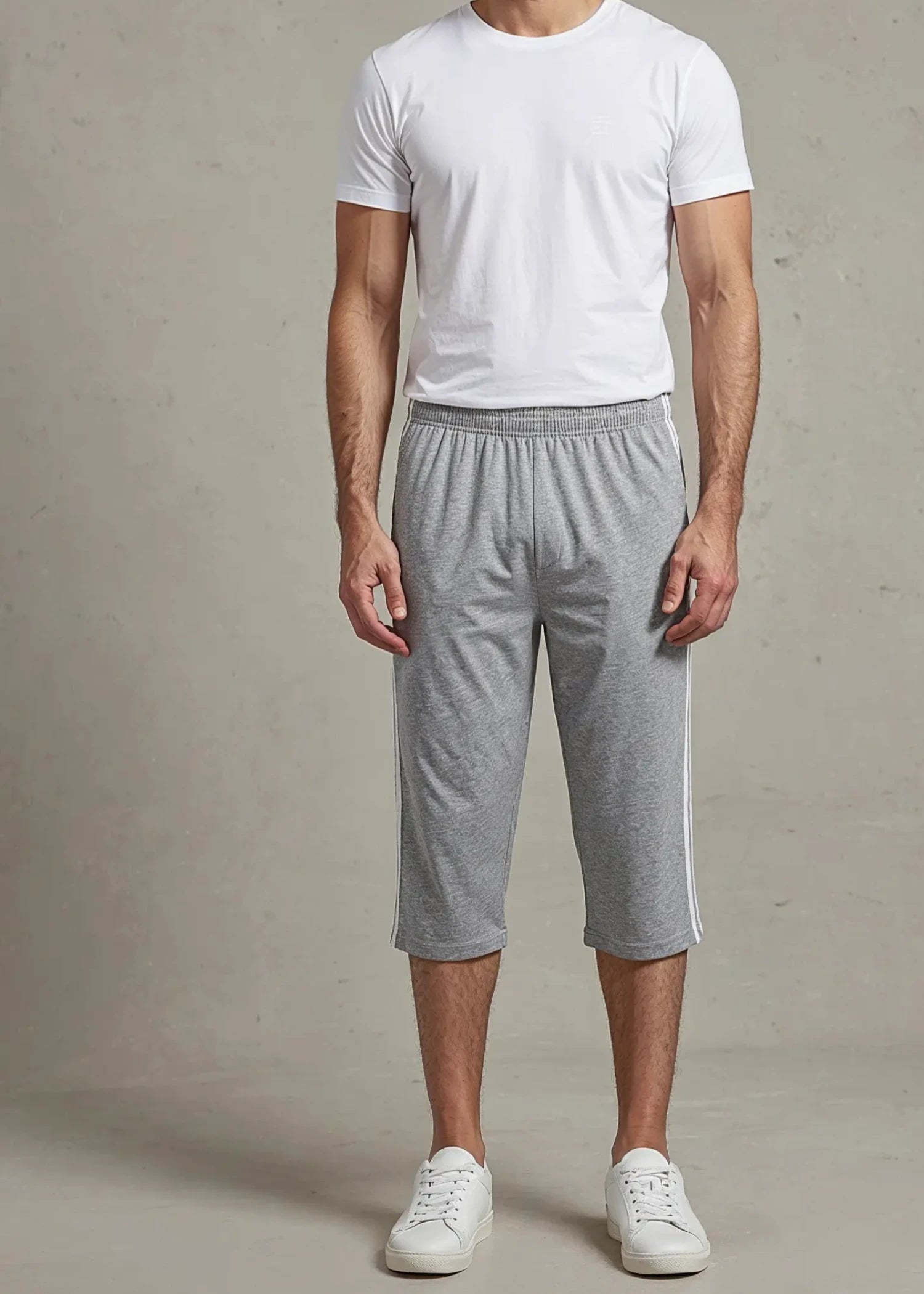 cotton jersey Shorts in Grey