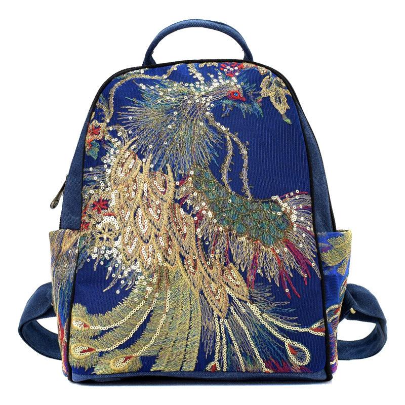 New Ethnic Embroidered Canvas Women's Bag