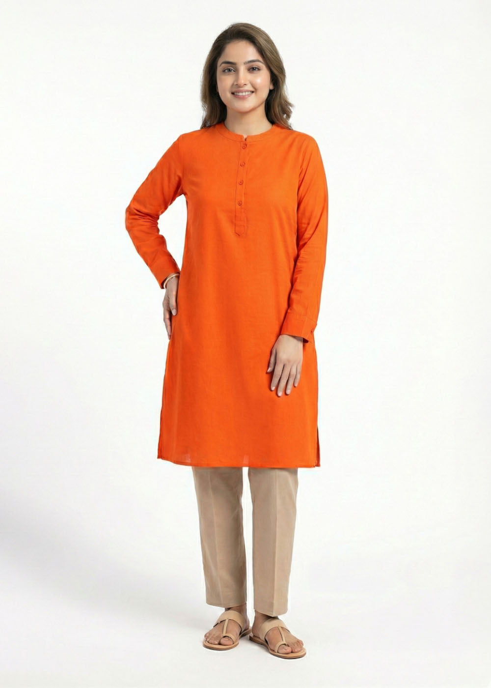 viscose Tunic in Orange