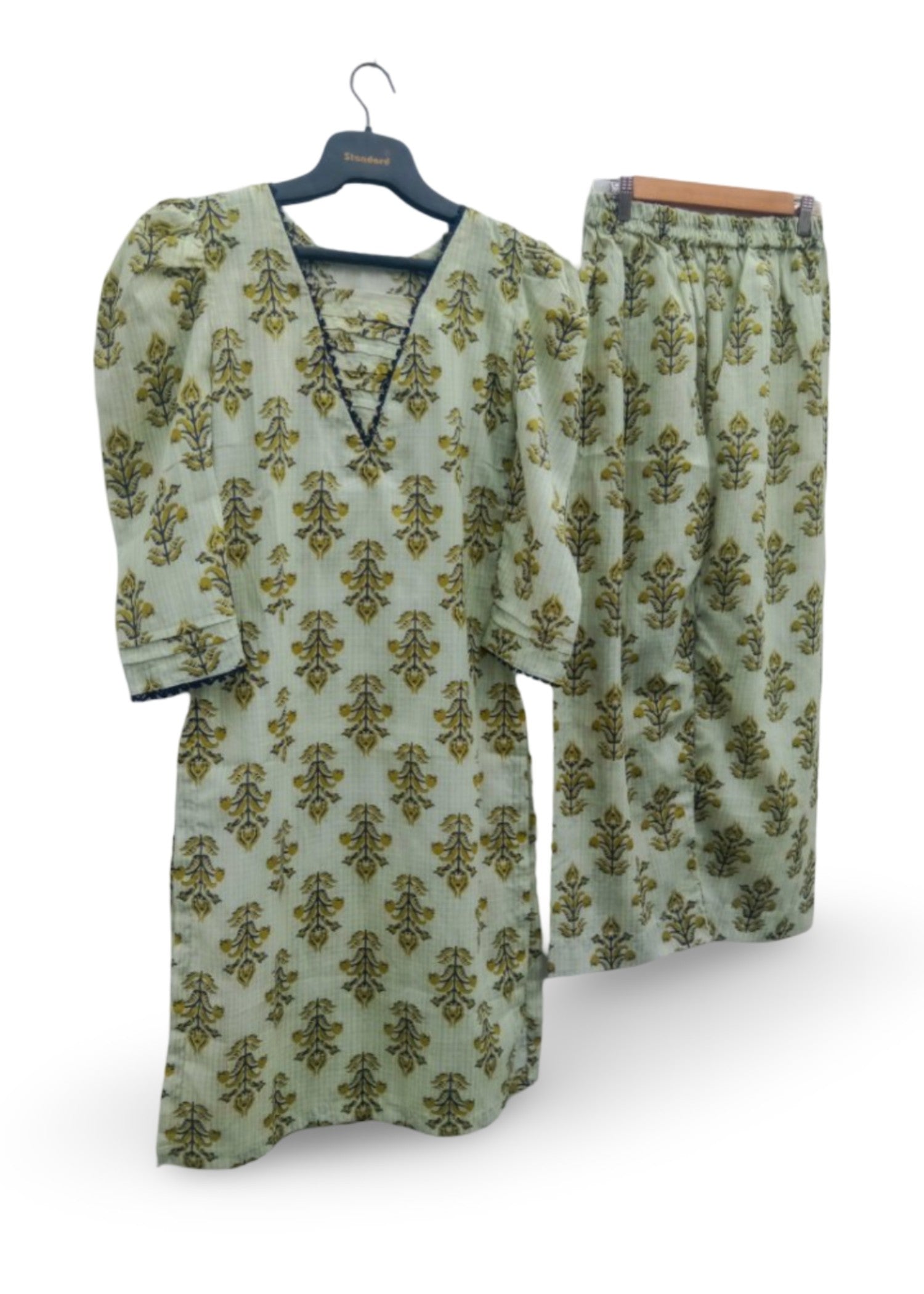 textured lawn Co Ord Sets in Tea green